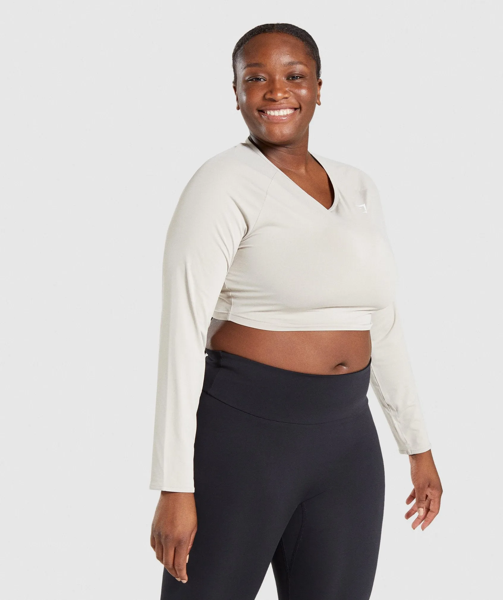 Gymshark Training Long Sleeve Crop Top - Grey sold by Gymshark