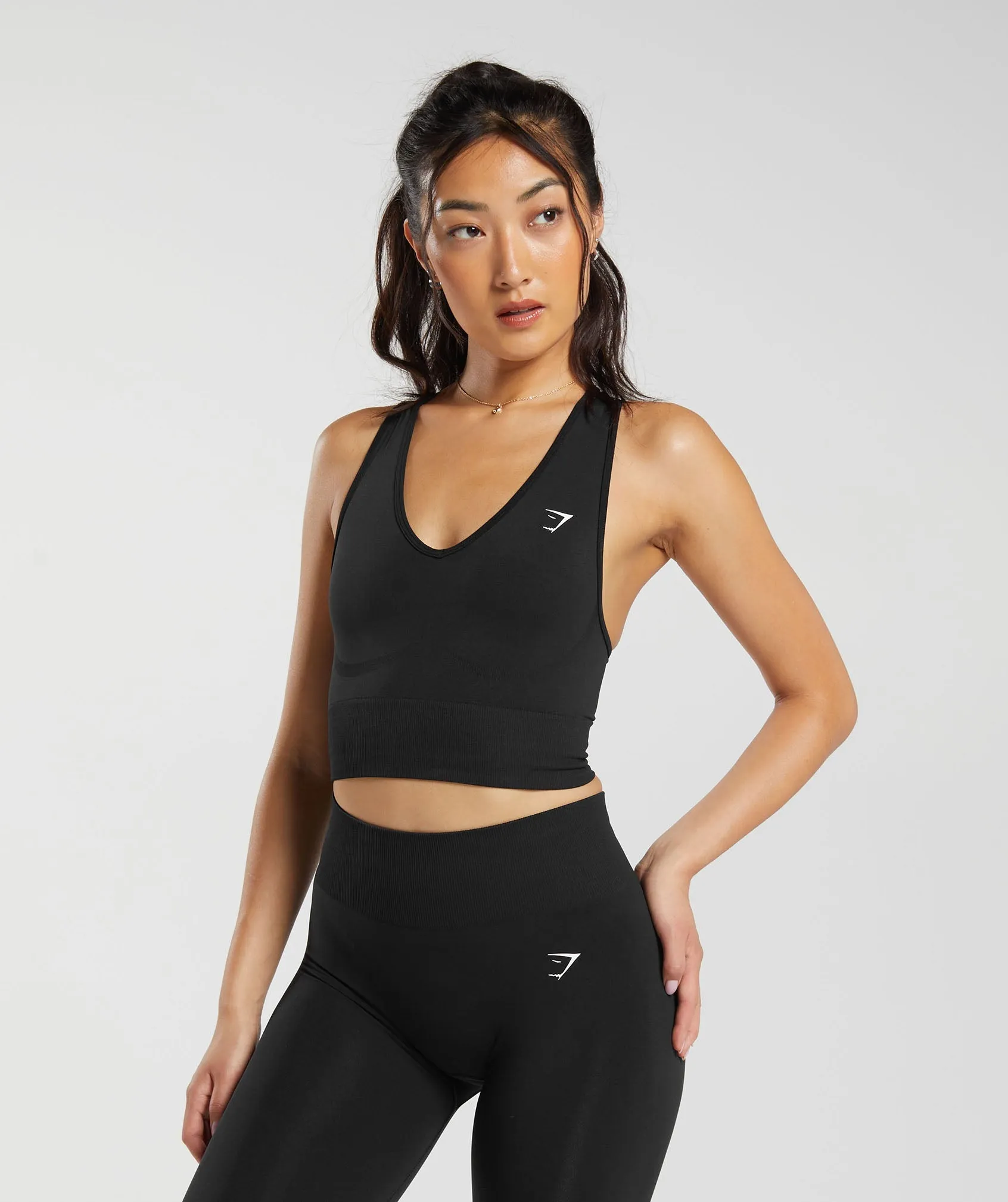 Gymshark Everyday Seamless Crop Tank - Black sold by Gymshark