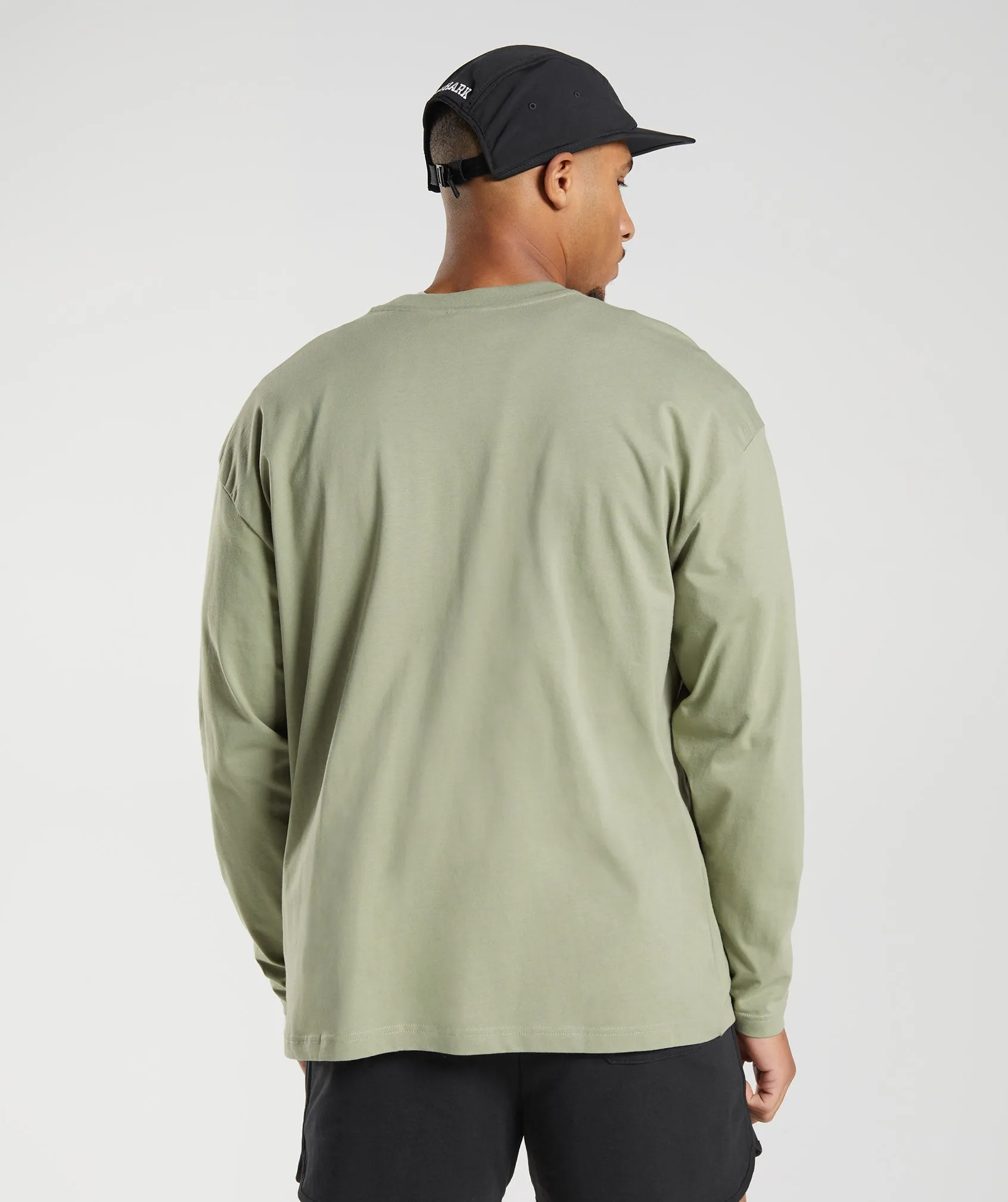 Gymshark Rest Day Sweats Long Sleeve T-Shirt - Sage Green sold by Gymshark product image thumbnail 3