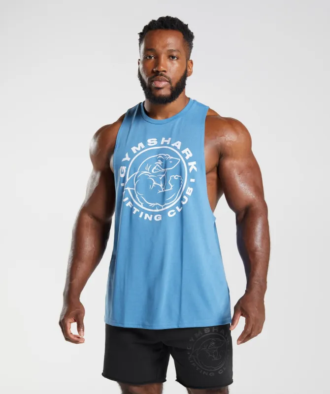 Gymshark Legacy Drop Arm Tank - Coastal Blue sold by Gymshark