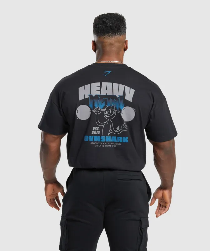 Gymshark Heavy Metal T-Shirt - Black sold by Gymshark