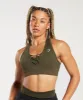 Gymshark Adapt Camo Seamless Ribbed Sports Bra - Winter Olive/Soul Brown sold by Gymshark