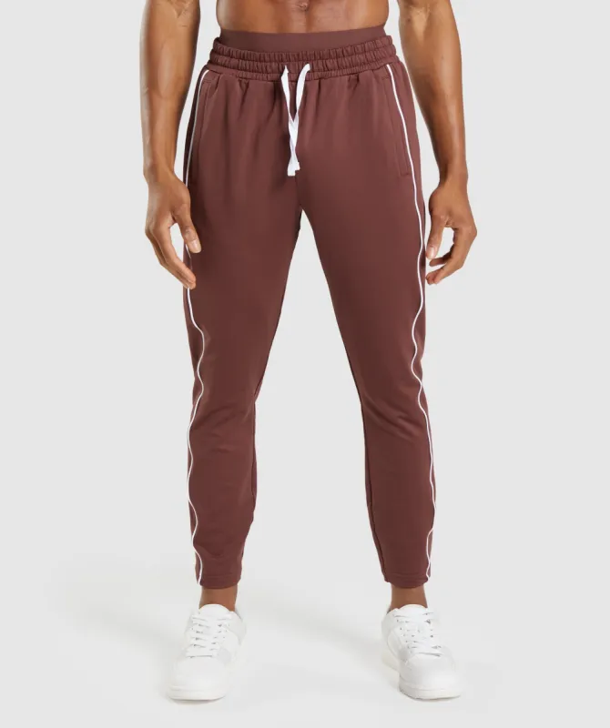 Gymshark Recess Joggers - Cherry Brown/White sold by Gymshark