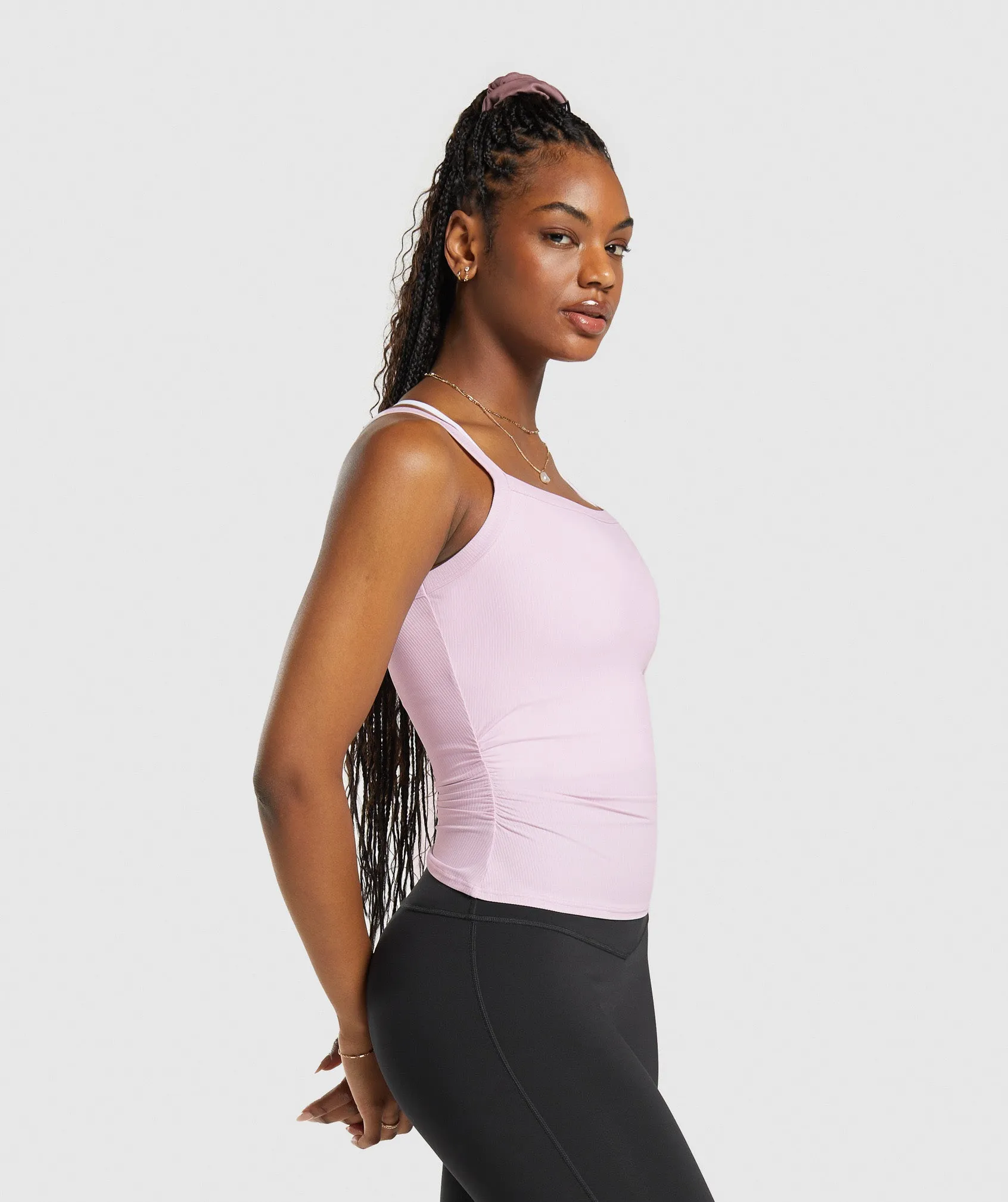 Gymshark Elevate Ruched Tank - Lemonade Pink sold by Gymshark product image thumbnail 3
