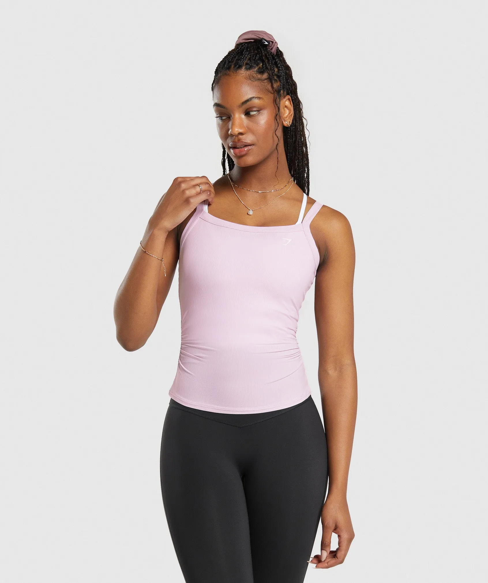 Gymshark Elevate Ruched Tank - Lemonade Pink sold by Gymshark