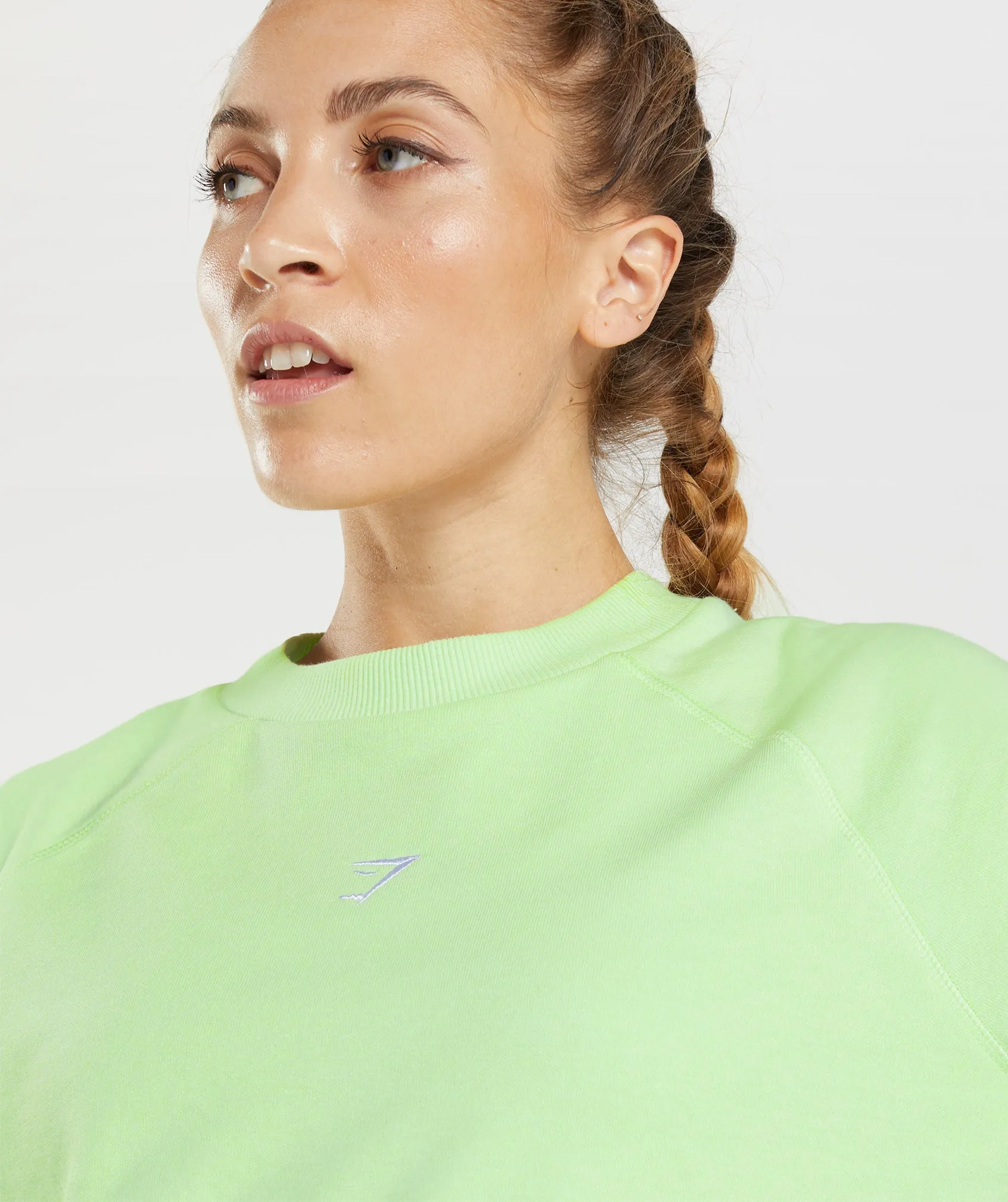 Gymshark Training Cropped Sweater - Kiwi Green sold by Gymshark product image thumbnail 3