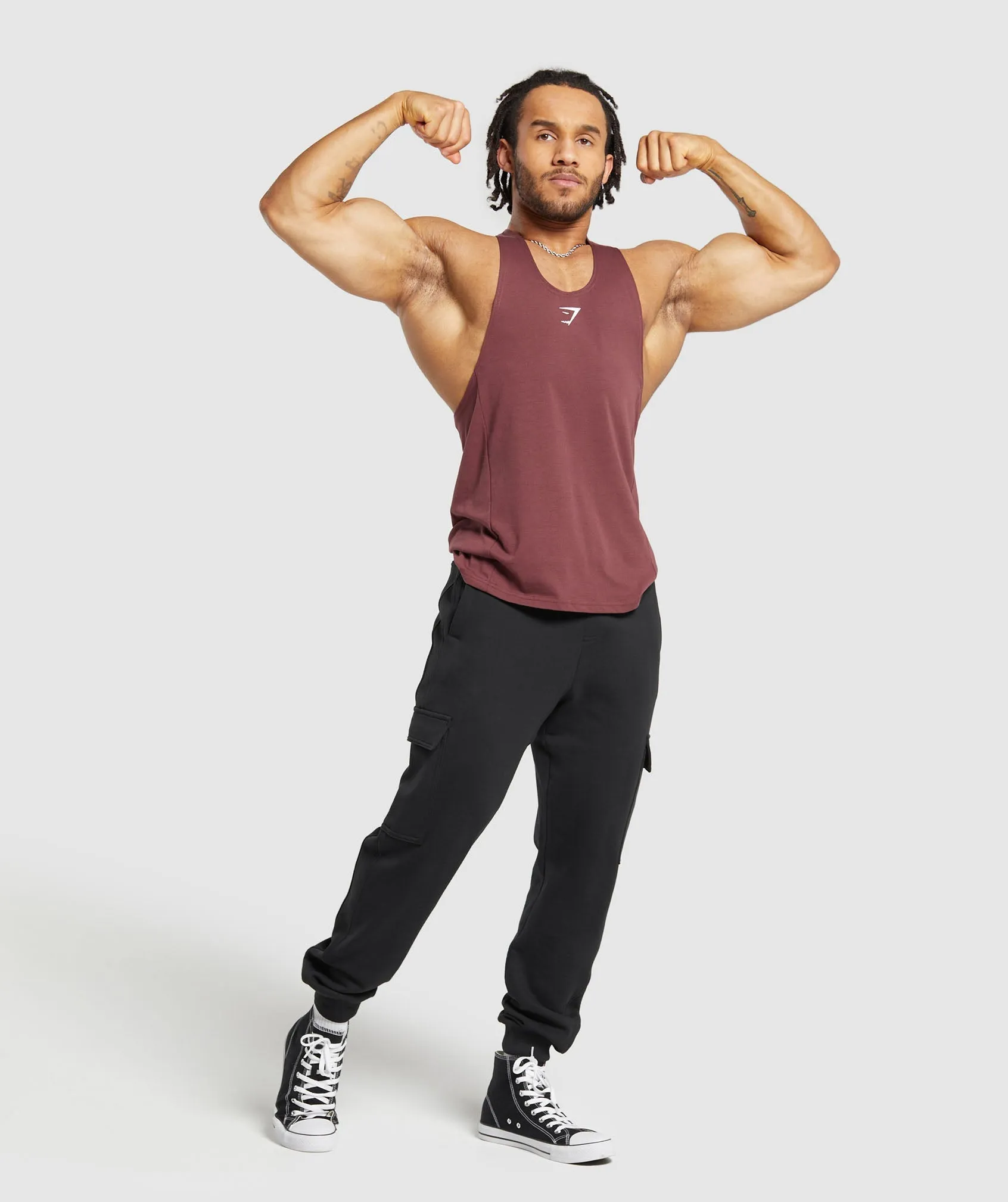 Gymshark React Stringer - Burgundy Brown sold by Gymshark product image thumbnail 4