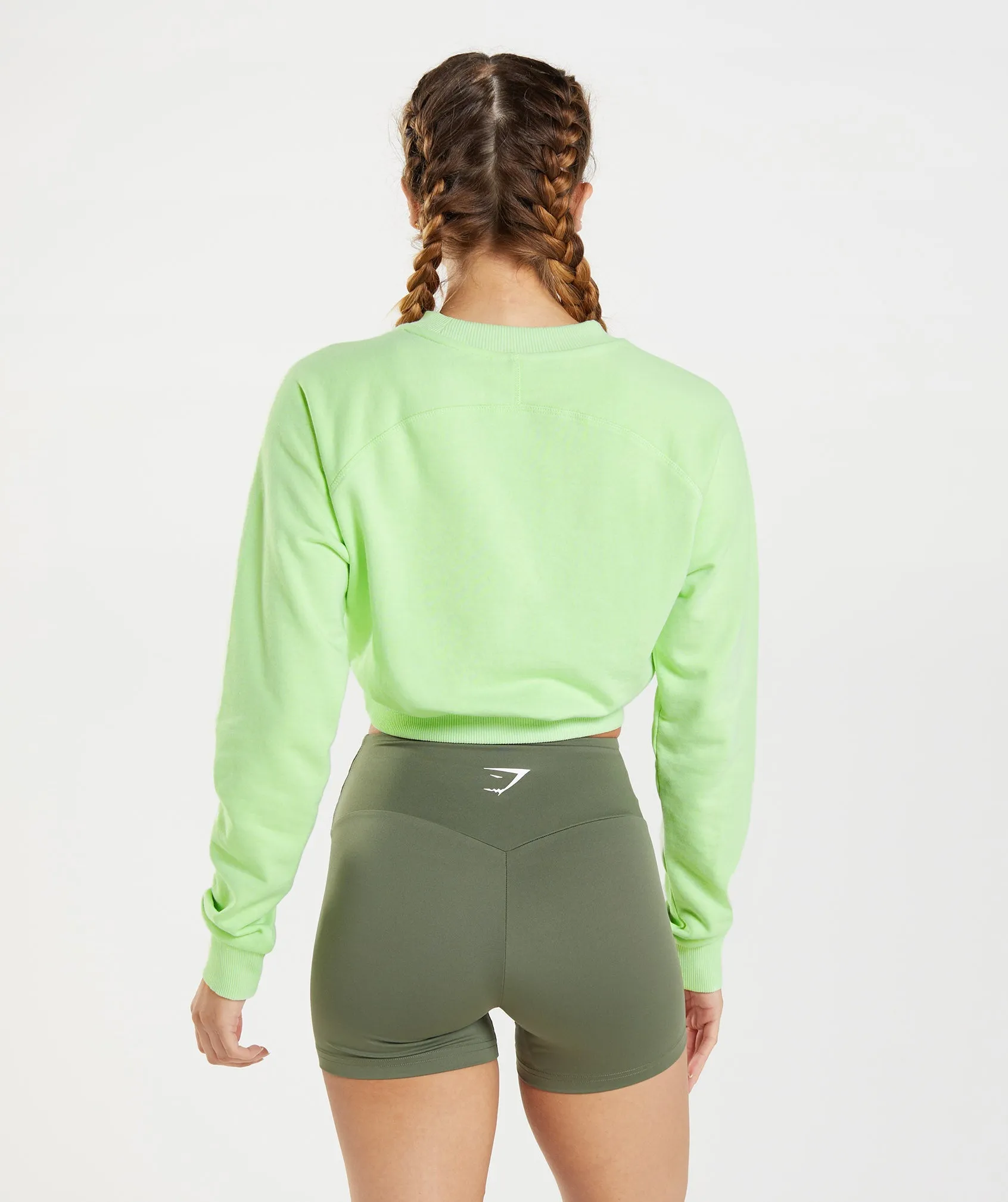 Gymshark Training Cropped Sweater - Kiwi Green sold by Gymshark product image thumbnail 2