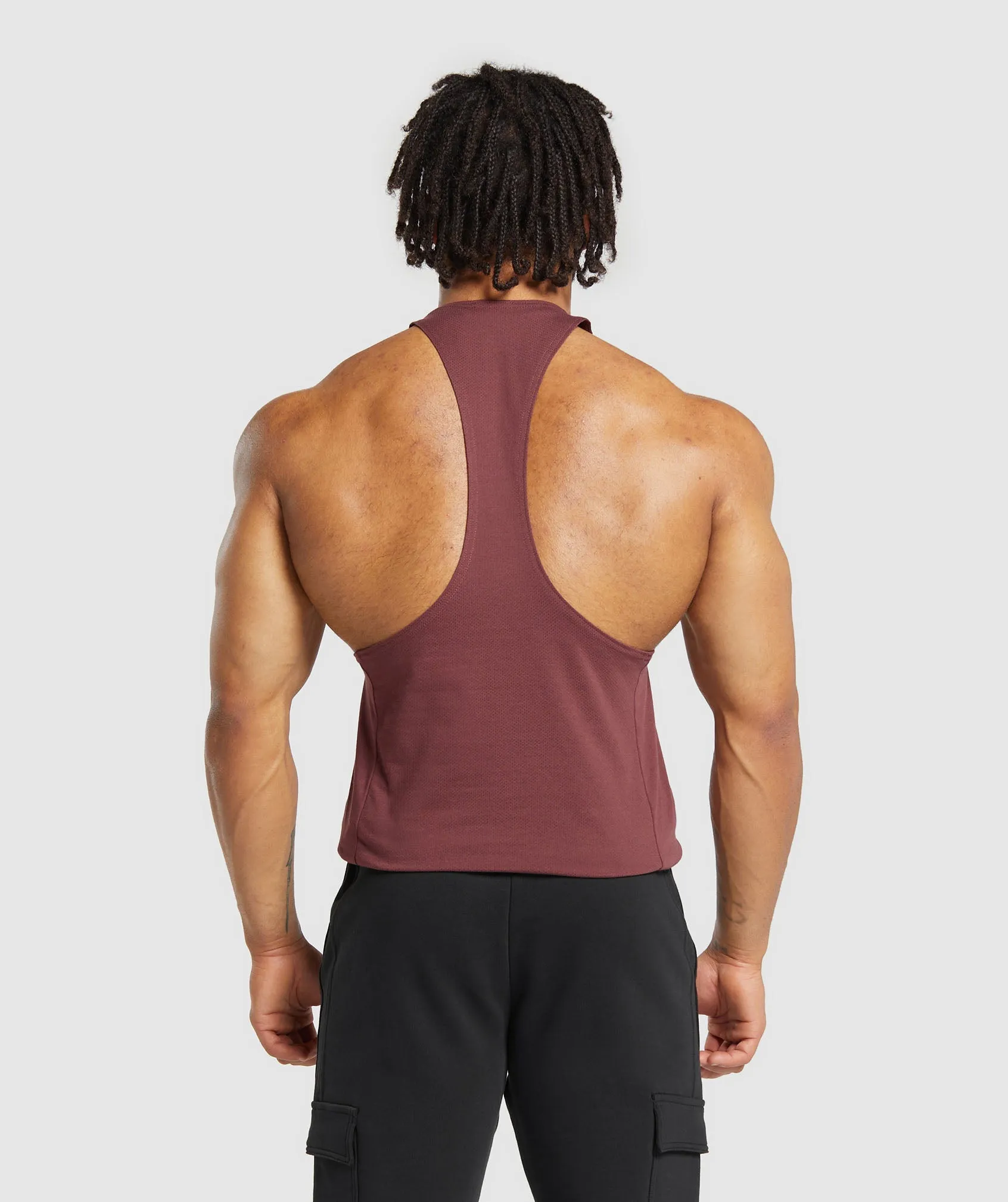 Gymshark React Stringer - Burgundy Brown sold by Gymshark product image thumbnail 2