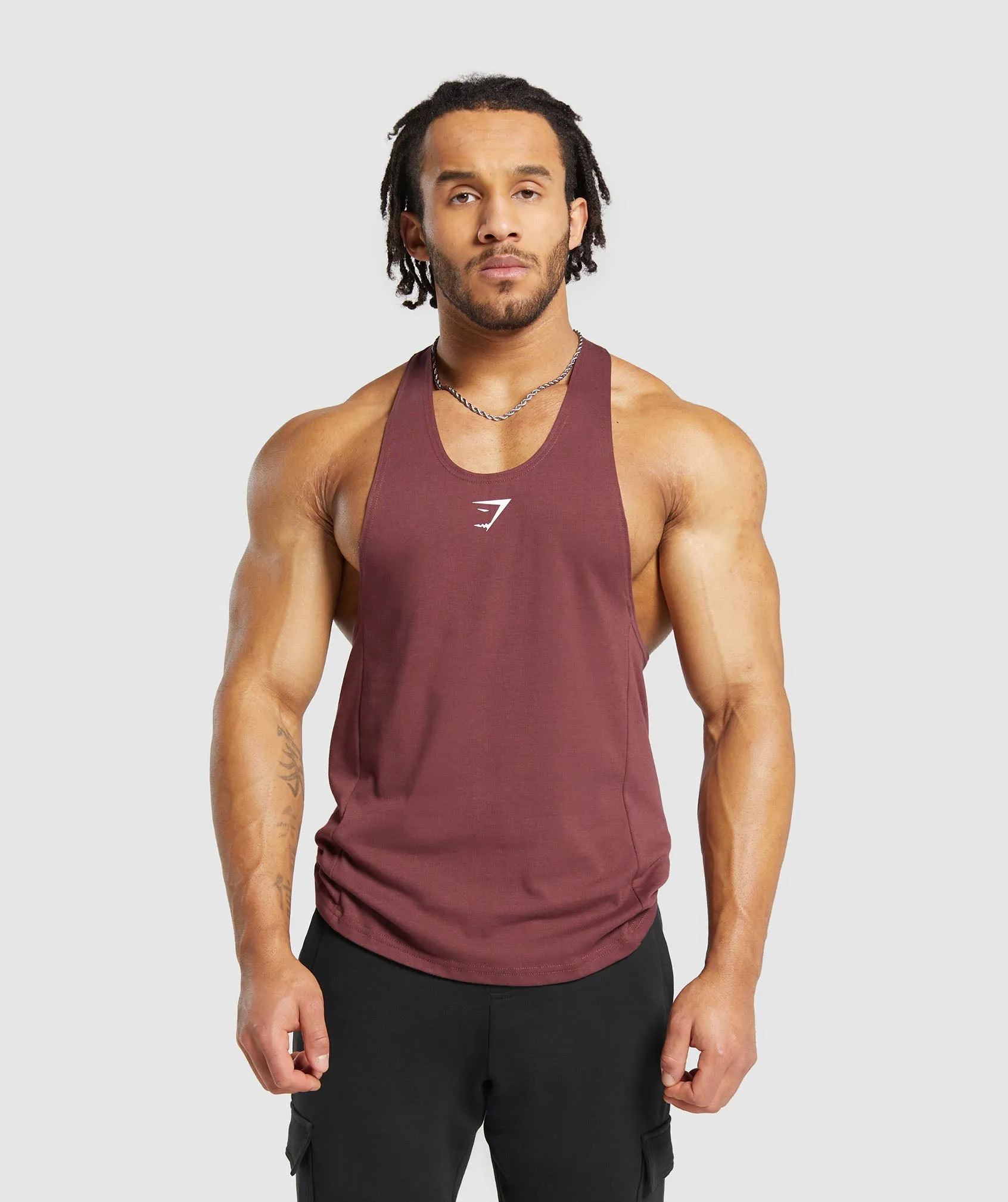 Gymshark React Stringer - Burgundy Brown sold by Gymshark