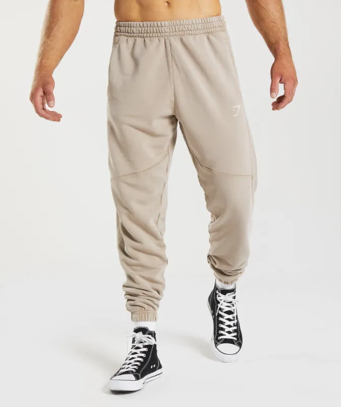 Gymshark Power Washed Joggers - Cement Brown sold by Gymshark