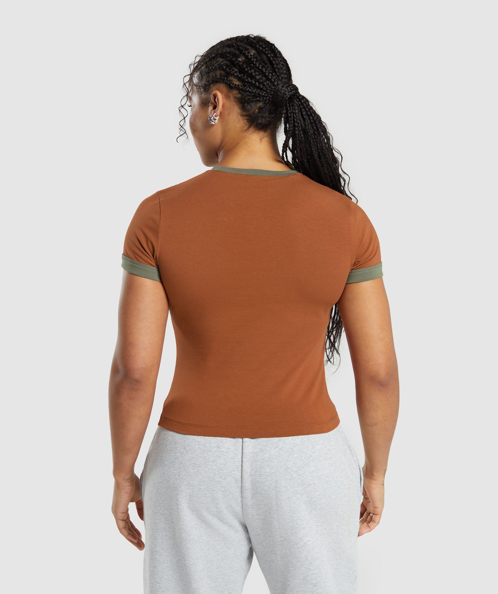 Gymshark Lifting Baby T-Shirt - Copper Brown/Camo Brown sold by Gymshark product image thumbnail 2