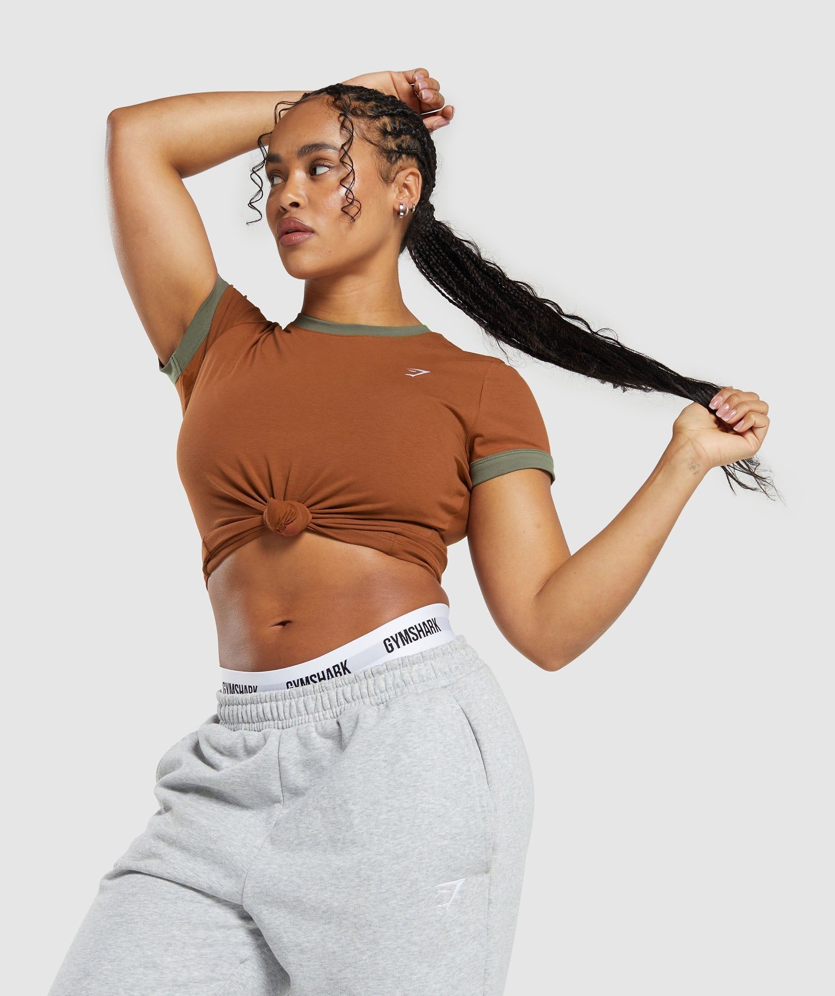 Gymshark Lifting Baby T-Shirt - Copper Brown/Camo Brown sold by Gymshark product image thumbnail 5