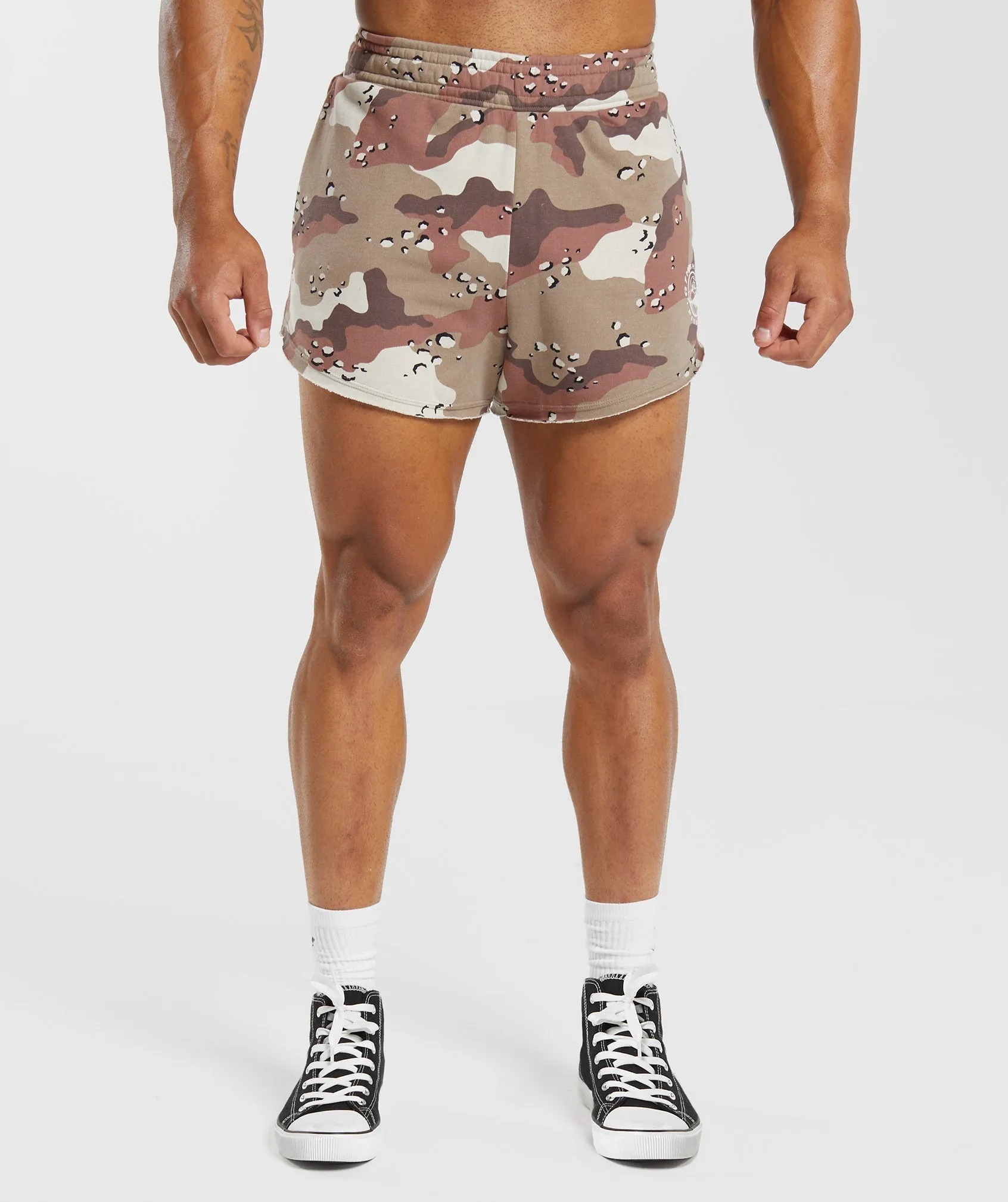 Gymshark Legacy 4" Shorts - Cement Brown sold by Gymshark