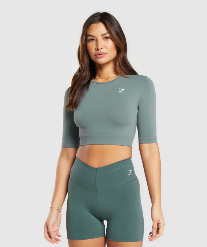 Gymshark Everyday Seamless Crop Top - Cargo Teal sold by Gymshark