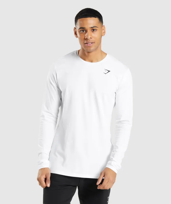 Gymshark Essential Long Sleeve T-Shirt - White sold by Gymshark