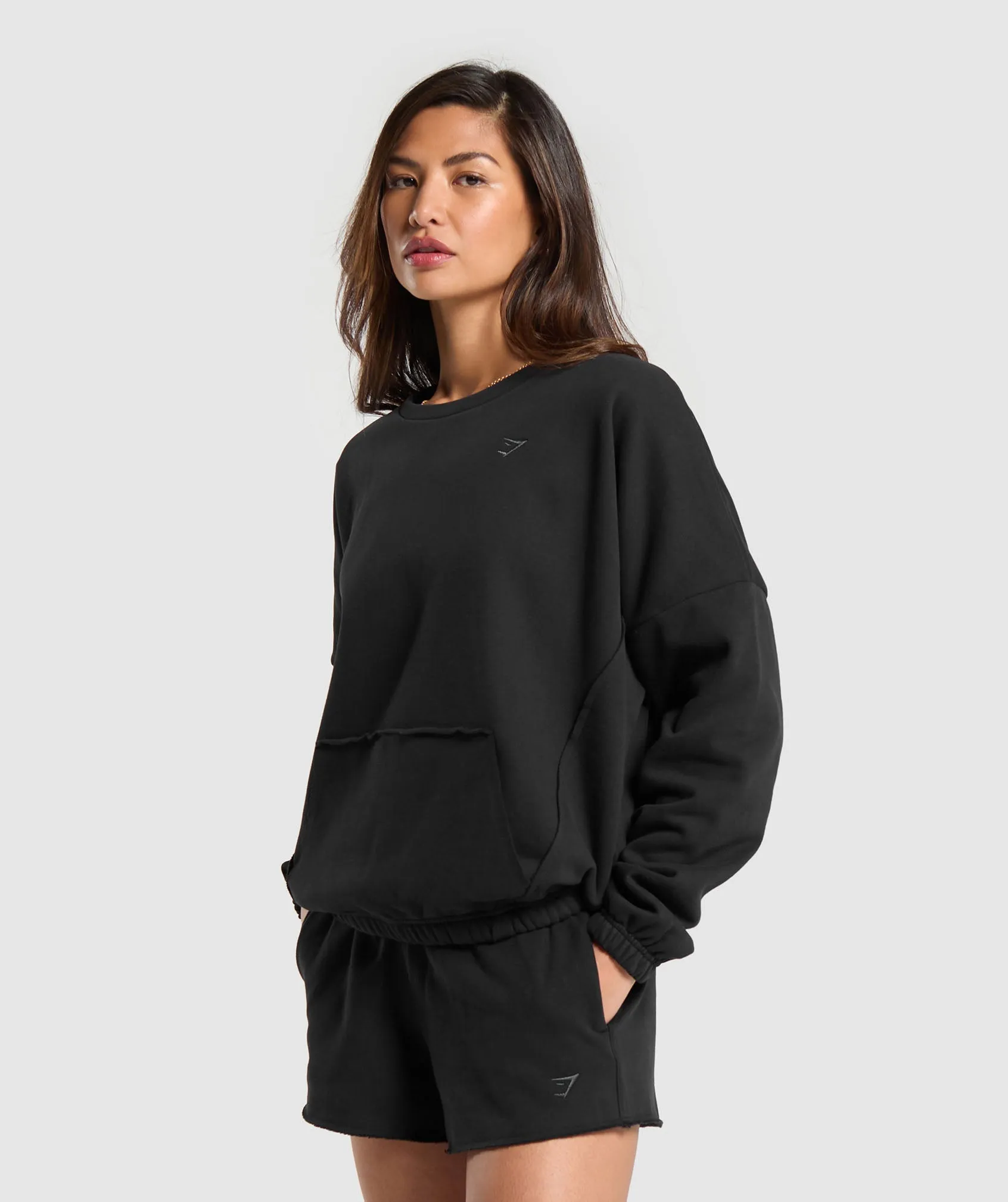 Gymshark Fleece Oversized Sweatshirt - Black sold by Gymshark product image thumbnail 3