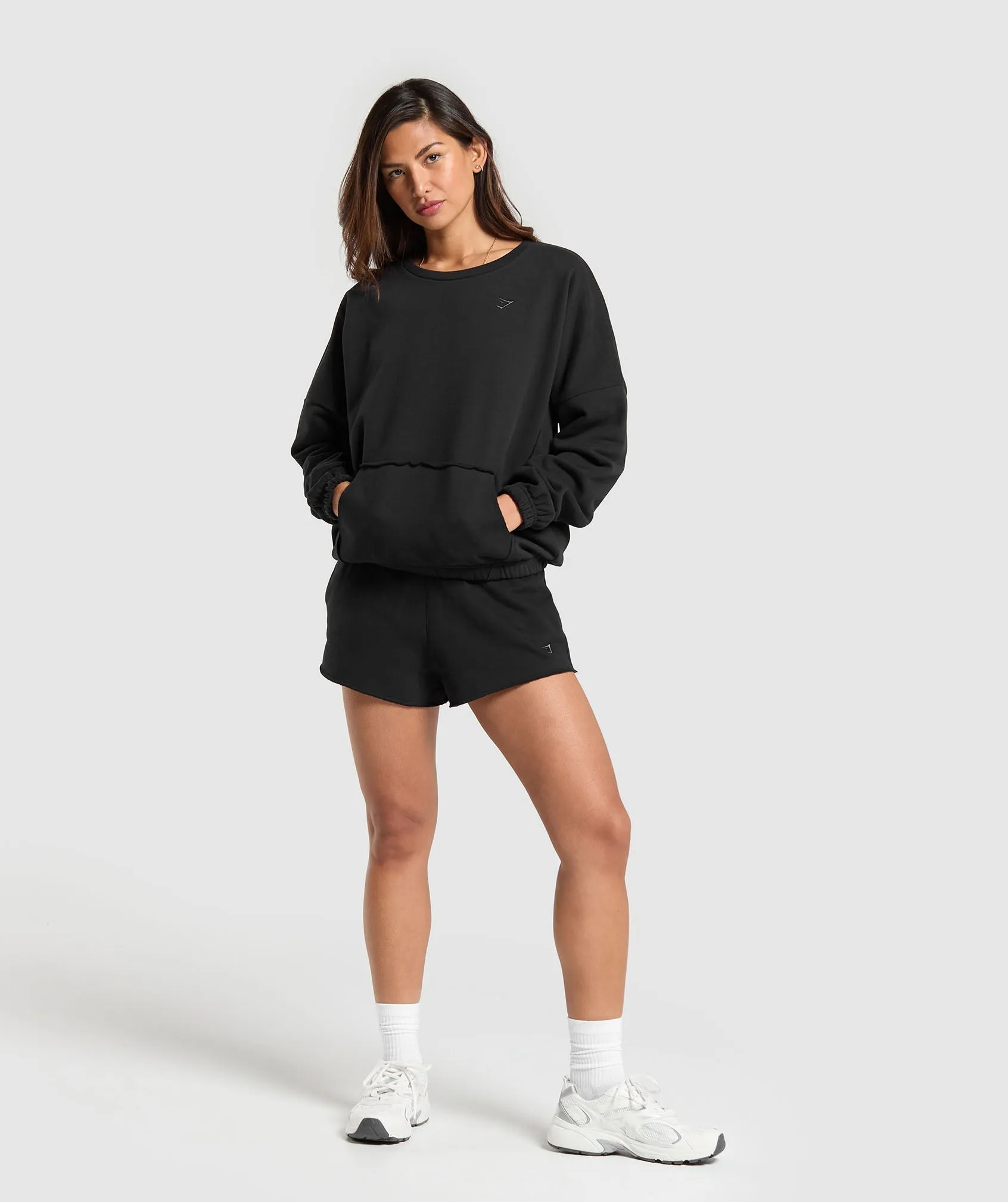Gymshark Fleece Oversized Sweatshirt - Black sold by Gymshark product image thumbnail 4