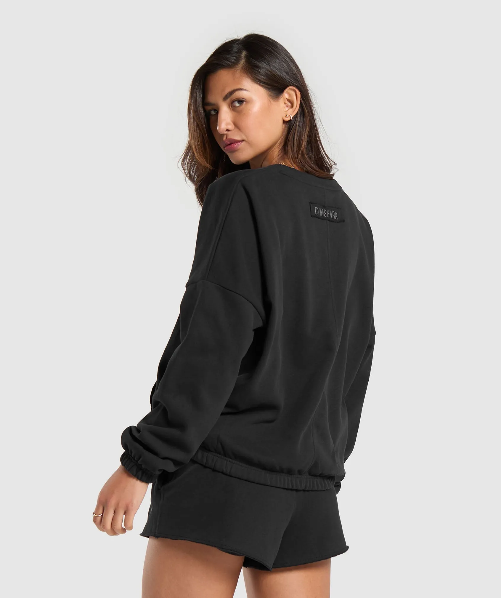 Gymshark Fleece Oversized Sweatshirt - Black sold by Gymshark product image thumbnail 2