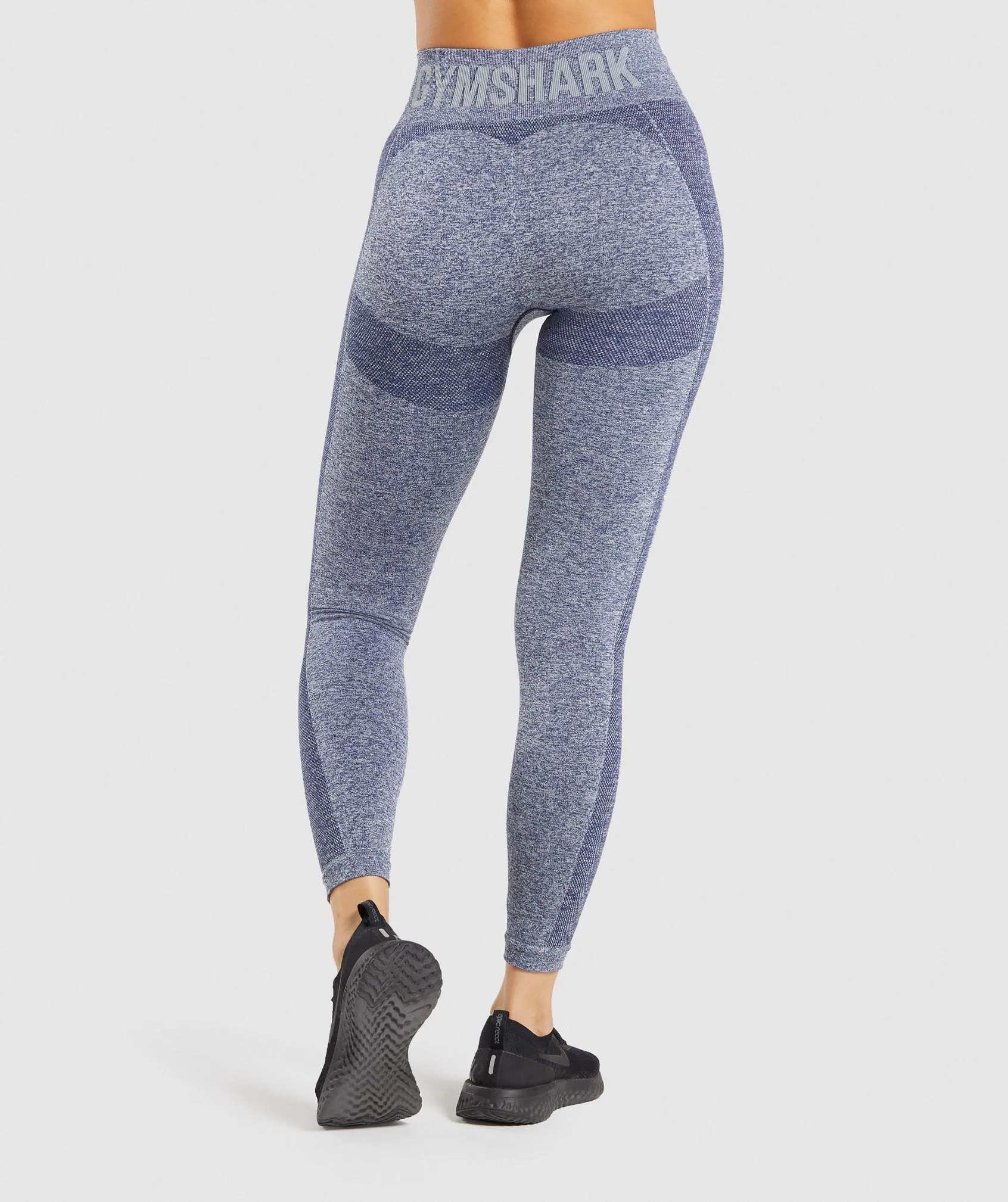 Gymshark Flex High Waisted Leggings - Navy Marl/Light Grey sold by Gymshark product image thumbnail 2