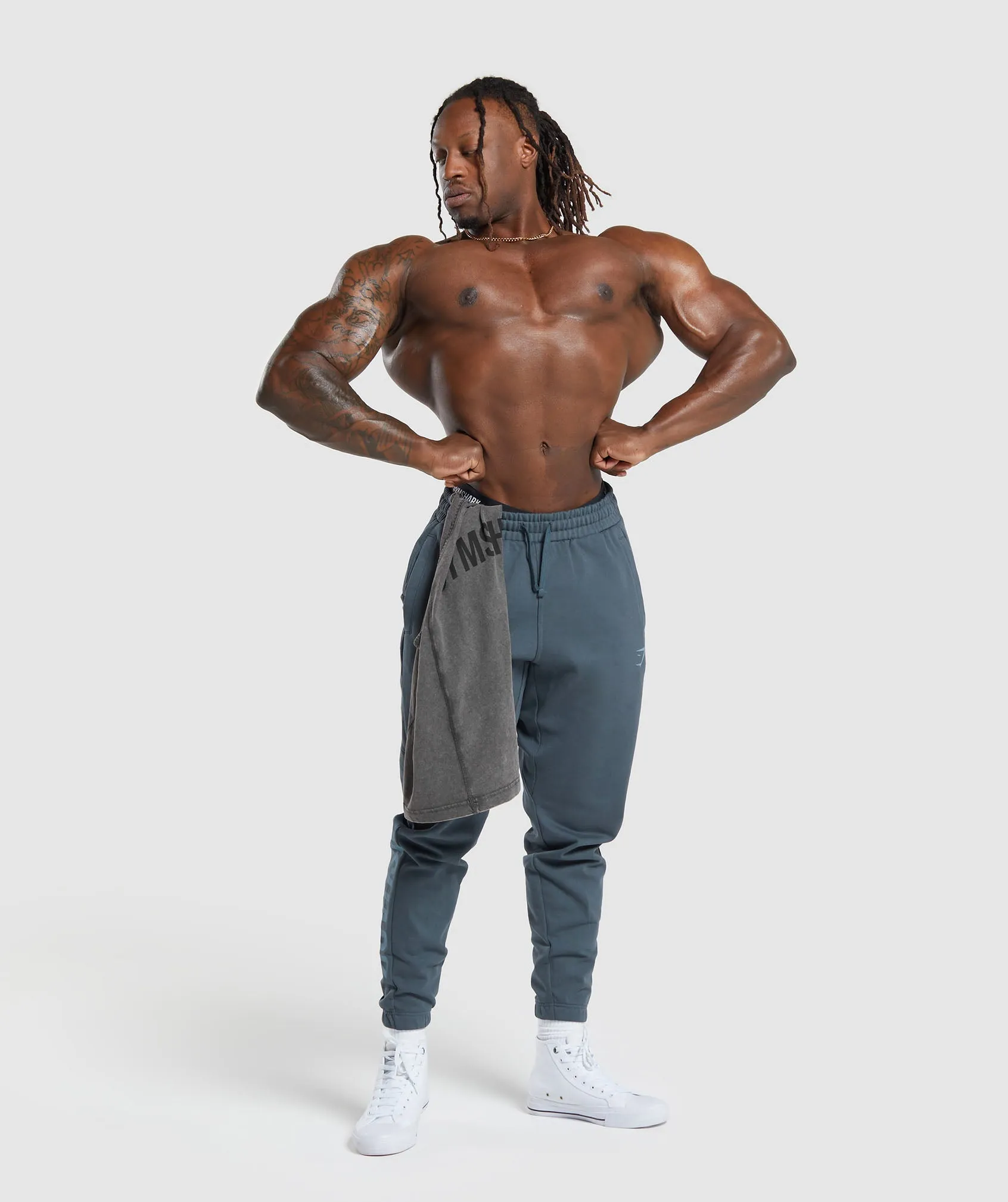Gymshark Power Joggers - Titanium Blue sold by Gymshark product image thumbnail 4