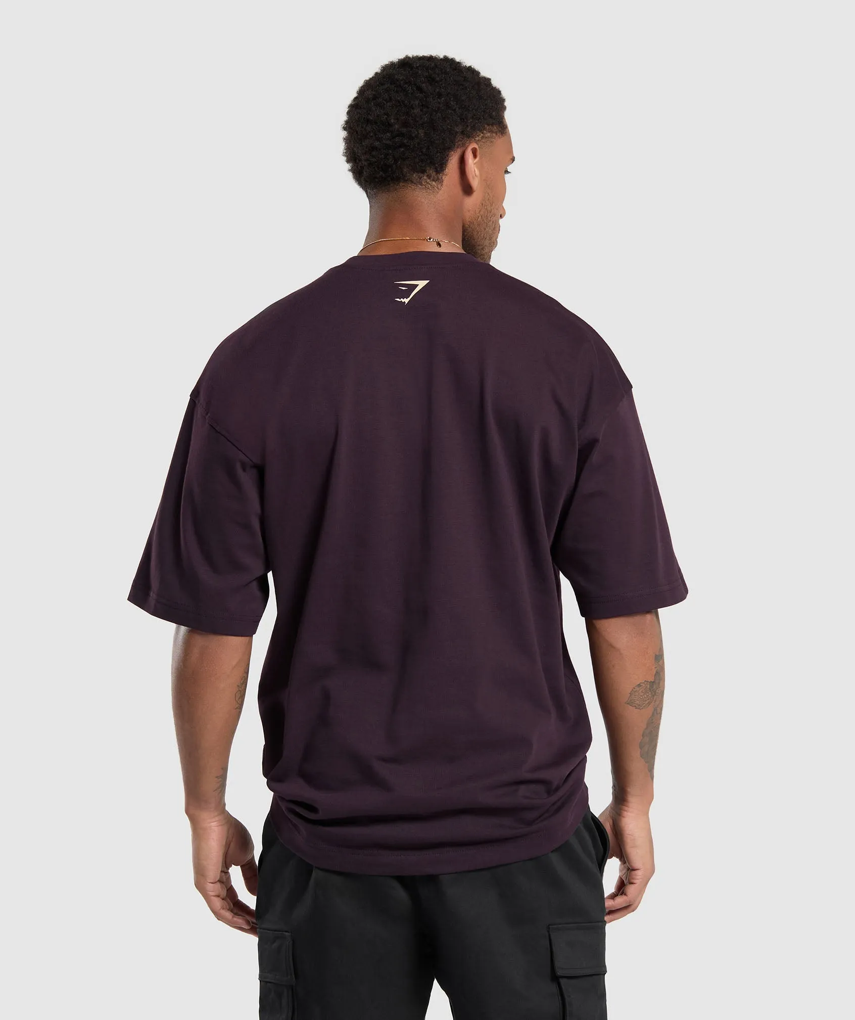 Gymshark American Muscle Extreme Oversized T-Shirt - Plum Brown sold by Gymshark product image thumbnail 2