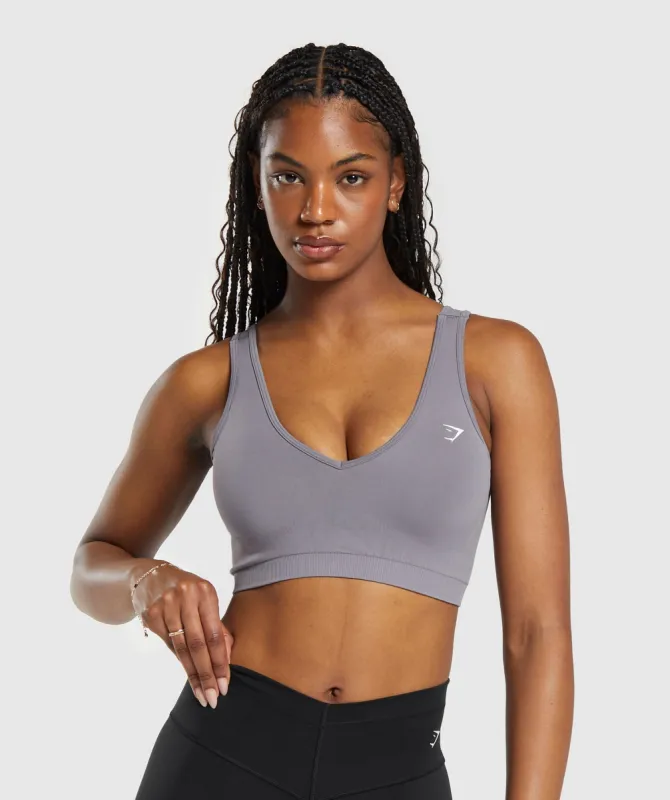 Gymshark Everyday Seamless Sports Bra - Fog Purple sold by Gymshark