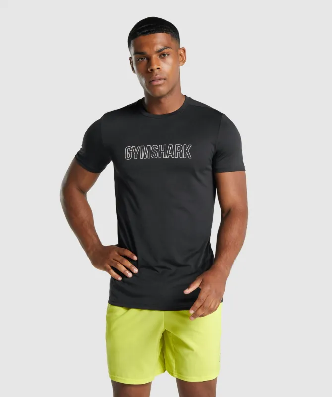 Gymshark Arrival Graphic T-Shirt - Black sold by Gymshark