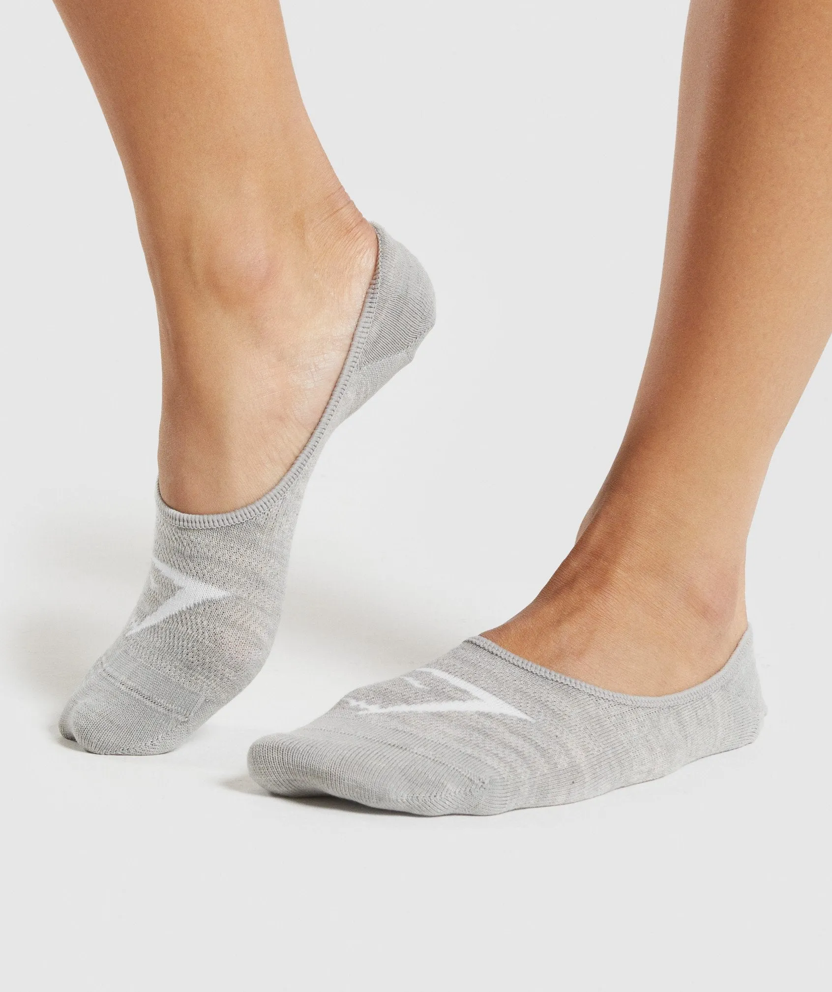 Gymshark No Show Socks 3pk - White/Light Grey Marl/Black sold by Gymshark product image thumbnail 2