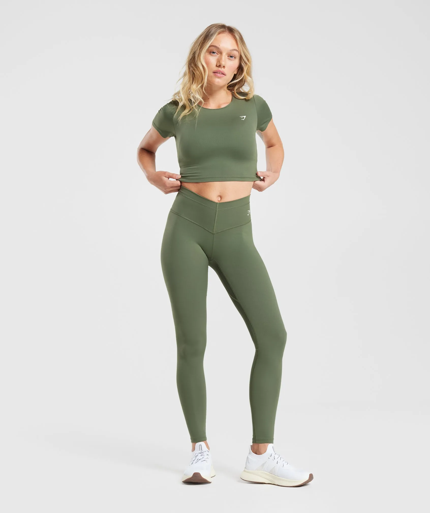 Gymshark Everyday Cap Sleeve T-Shirt - Core Olive sold by Gymshark product image thumbnail 4