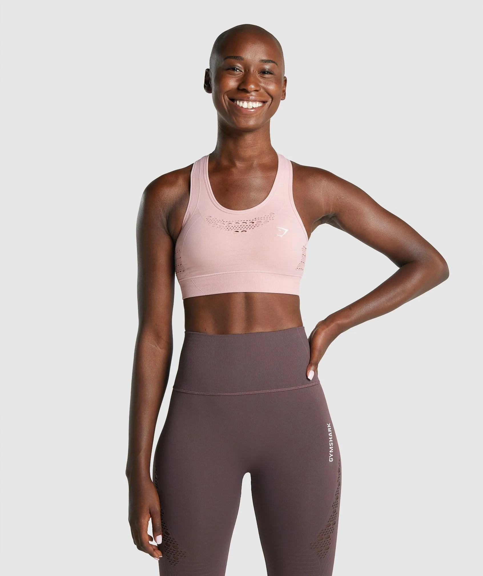 Gymshark Energy Seamless Sports Bra - Light Pink sold by Gymshark