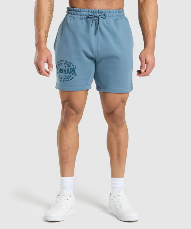 Gymshark Heavy Duty Apparel 7" Shorts - Faded Blue sold by Gymshark