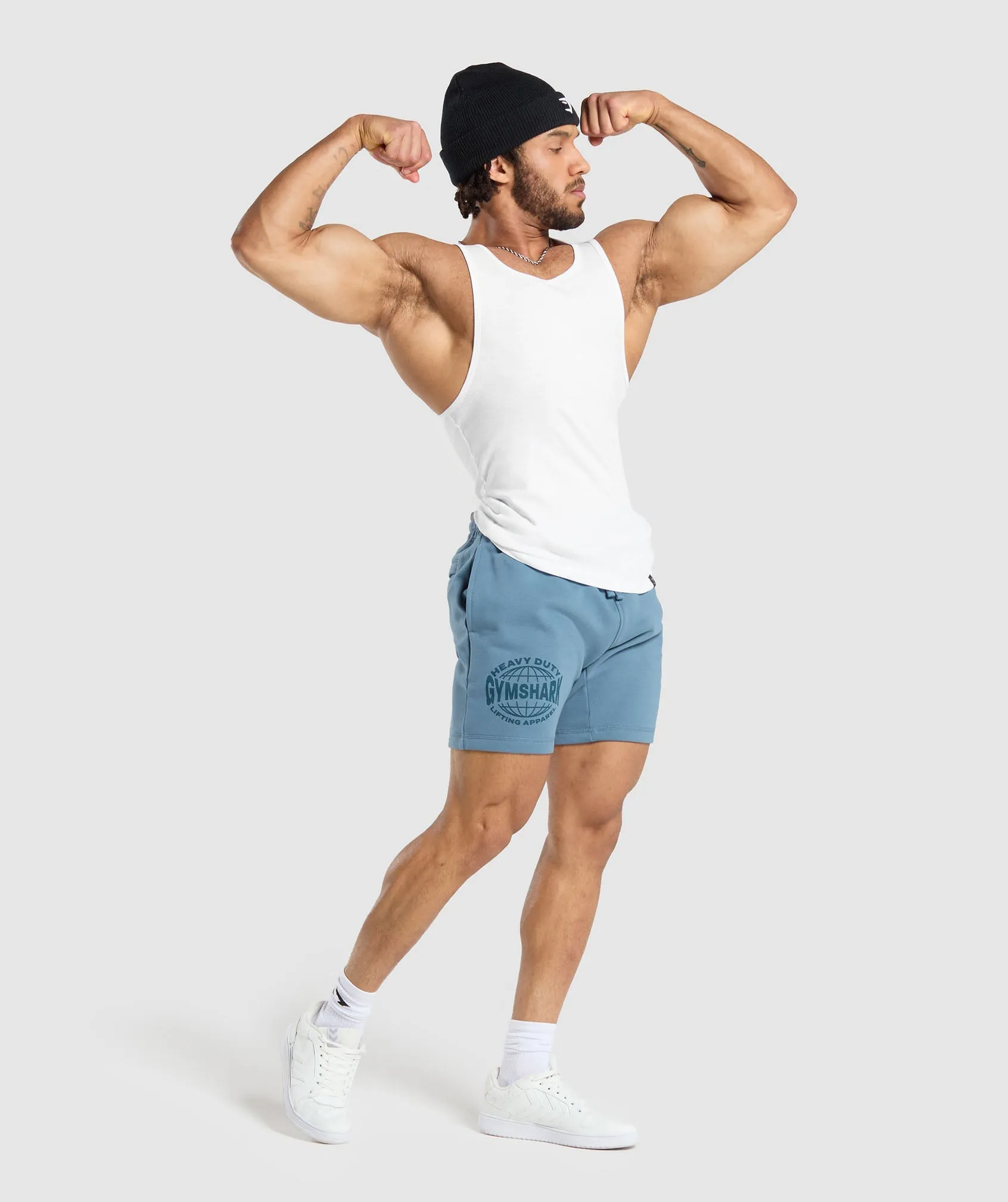 Gymshark Heavy Duty Apparel 7" Shorts - Faded Blue sold by Gymshark product image thumbnail 4