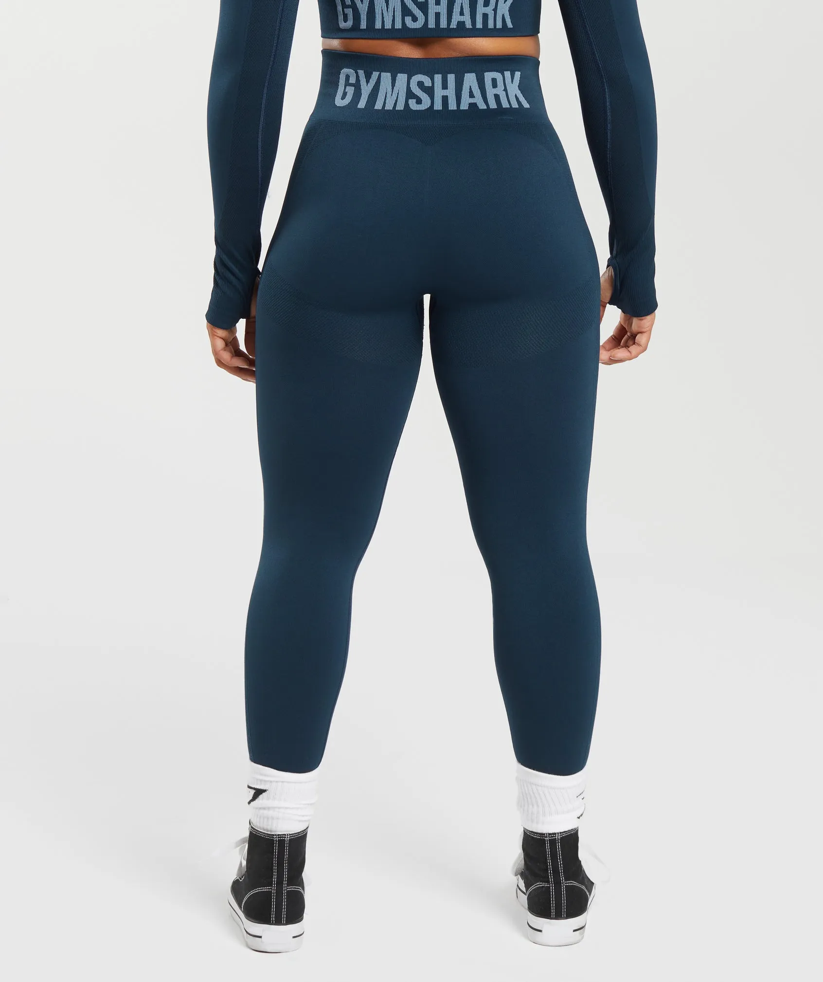 Gymshark Flex High Waisted Leggings - Navy/Denim Blue sold by Gymshark product image thumbnail 2