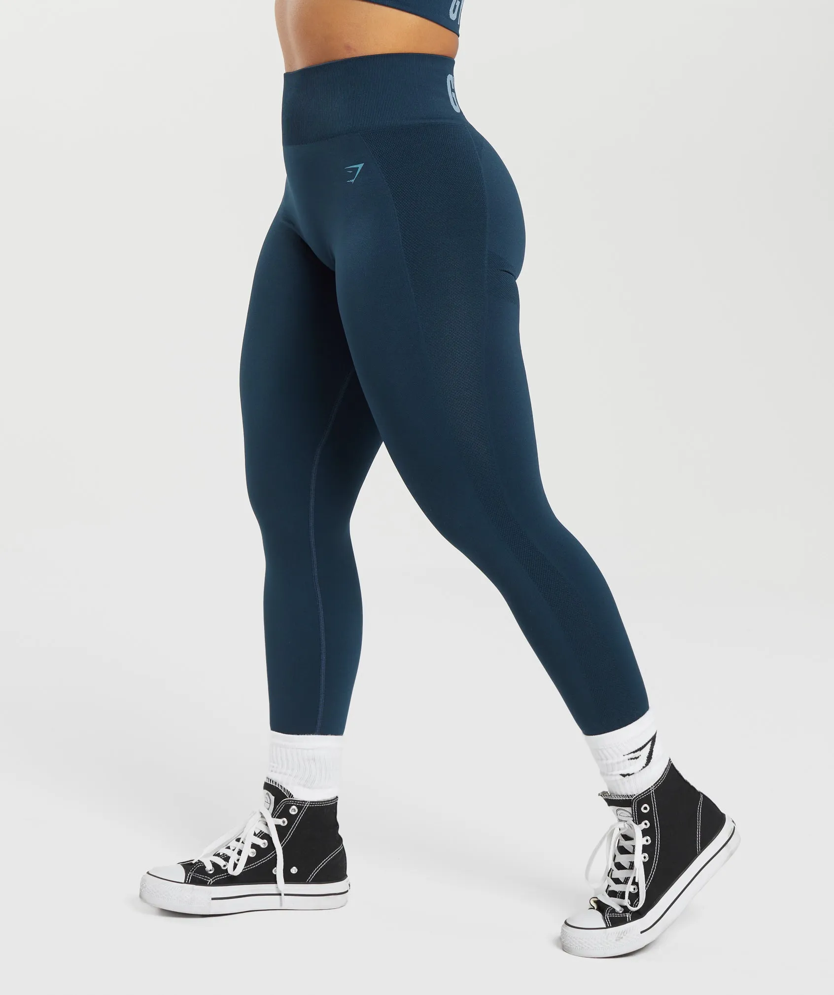 Gymshark Flex High Waisted Leggings - Navy/Denim Blue sold by Gymshark product image thumbnail 3
