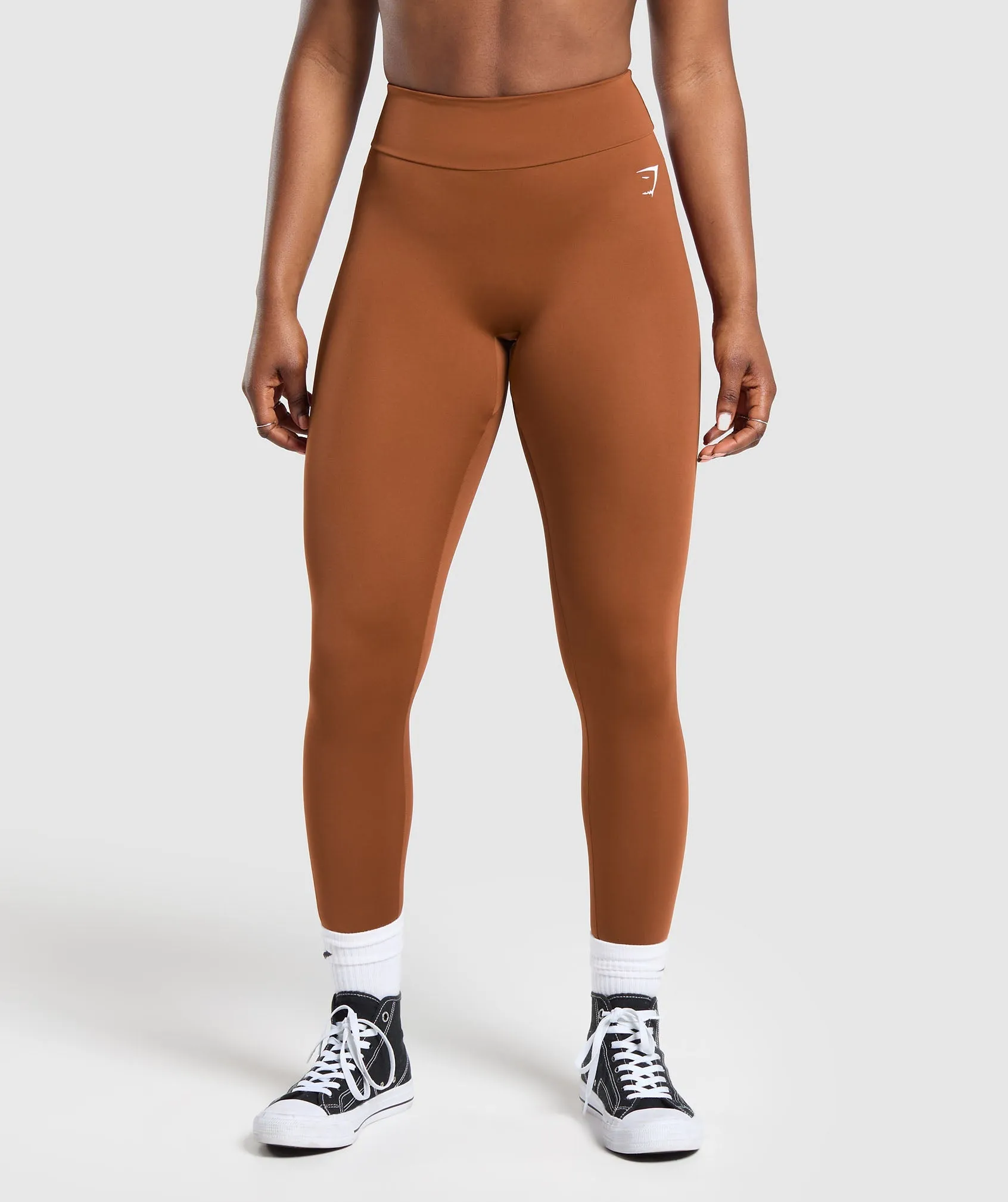 GS Power Regular Leggings - Copper Brown sold by Gymshark