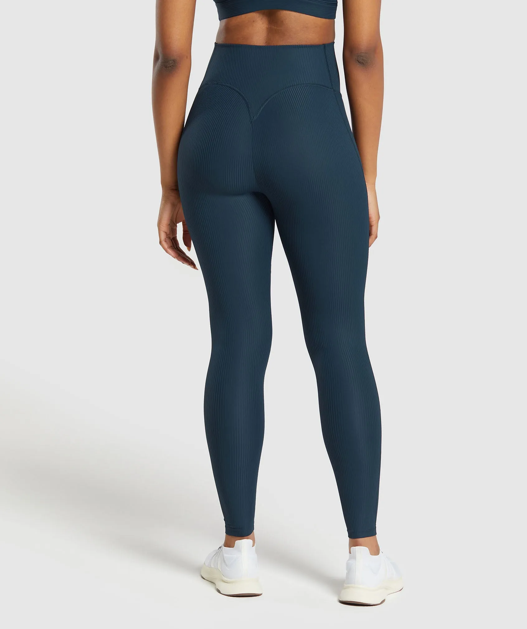 Gymshark Ribbed Legging - Navy sold by Gymshark product image thumbnail 2