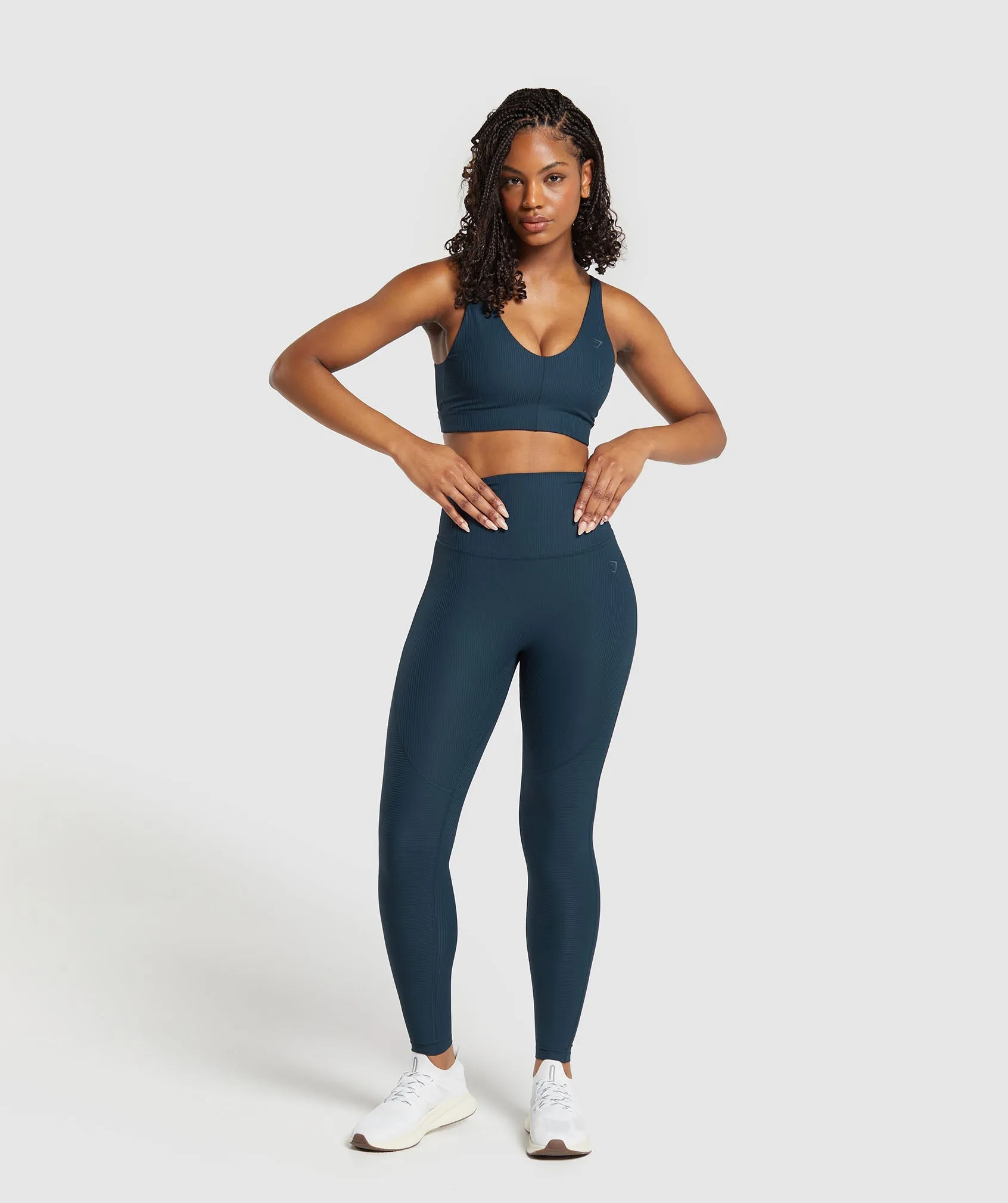Gymshark Ribbed Legging - Navy sold by Gymshark product image thumbnail 4
