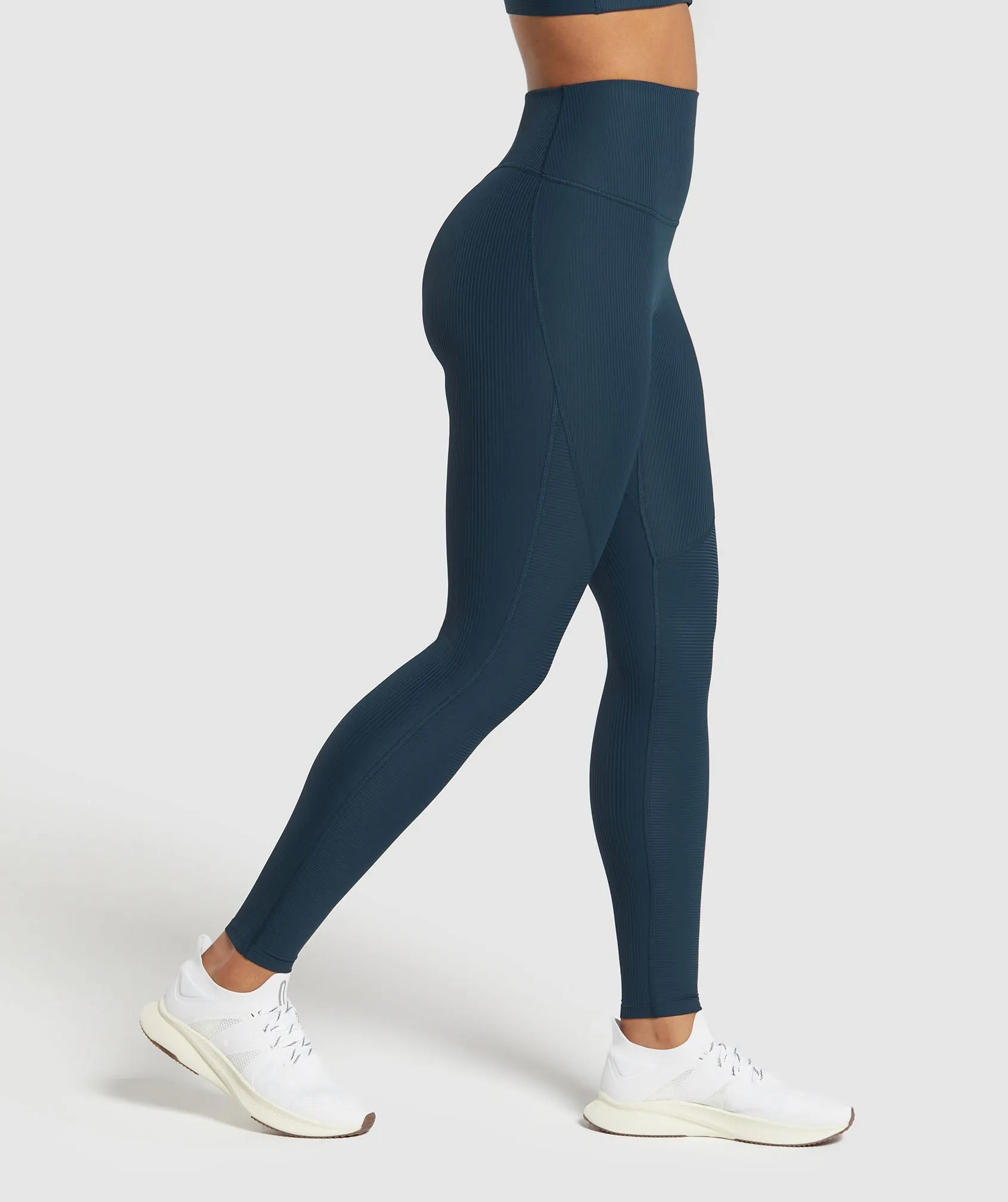 Gymshark Ribbed Legging - Navy sold by Gymshark product image thumbnail 3