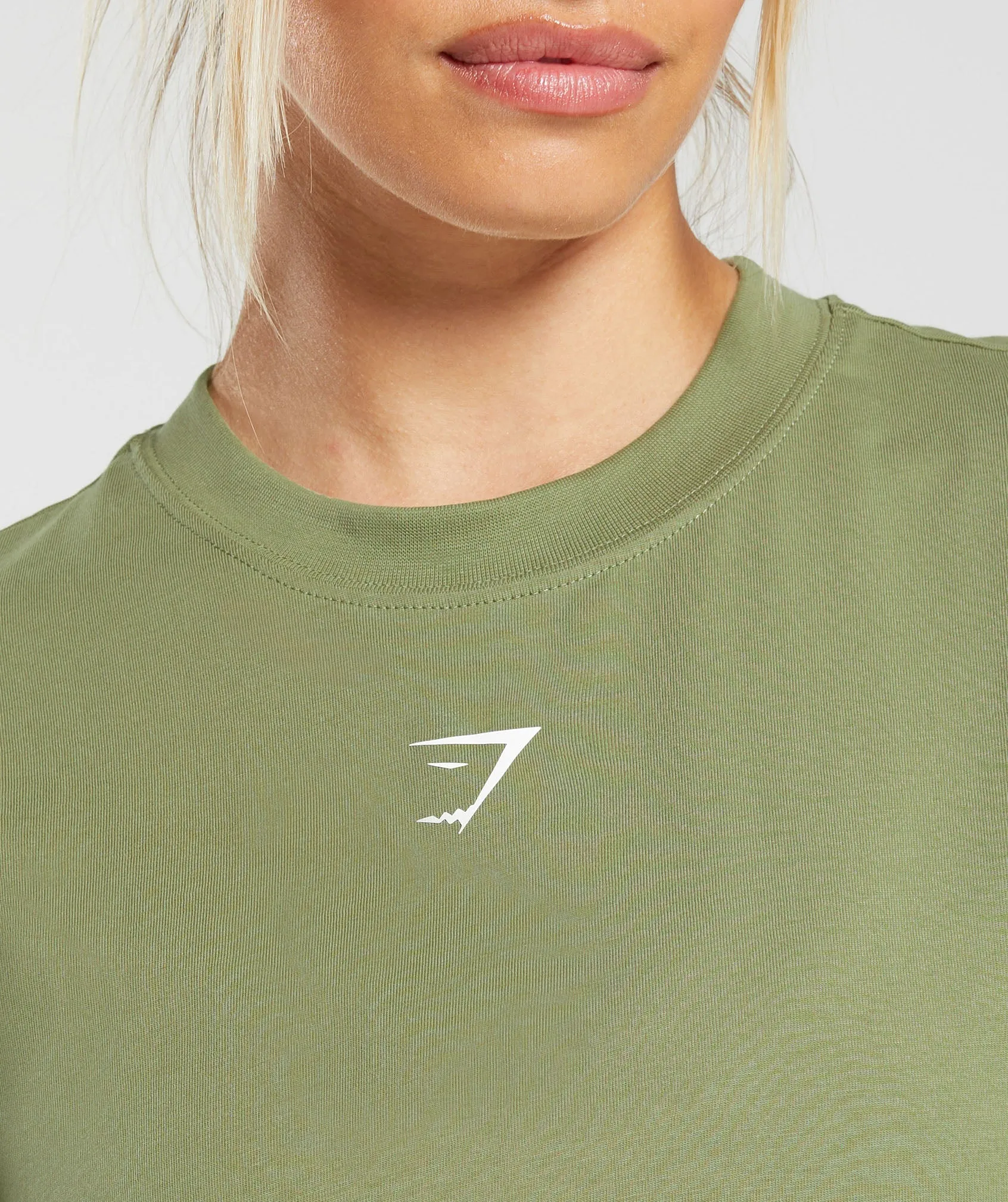 Gymshark Fraction Oversized T-Shirt - Cargo Green sold by Gymshark product image thumbnail 5