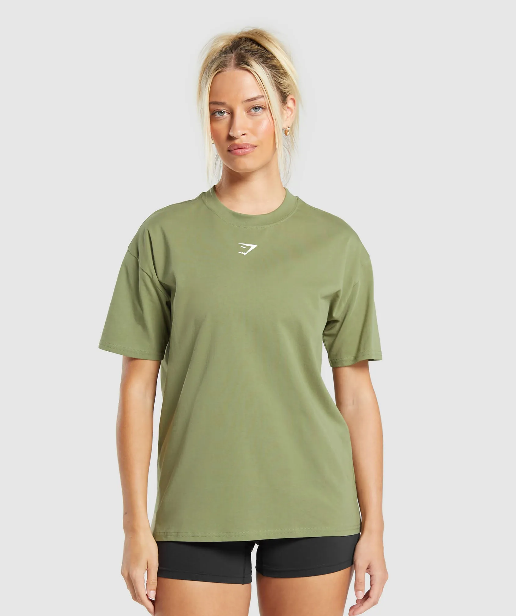Gymshark Fraction Oversized T-Shirt - Cargo Green sold by Gymshark product image thumbnail 2