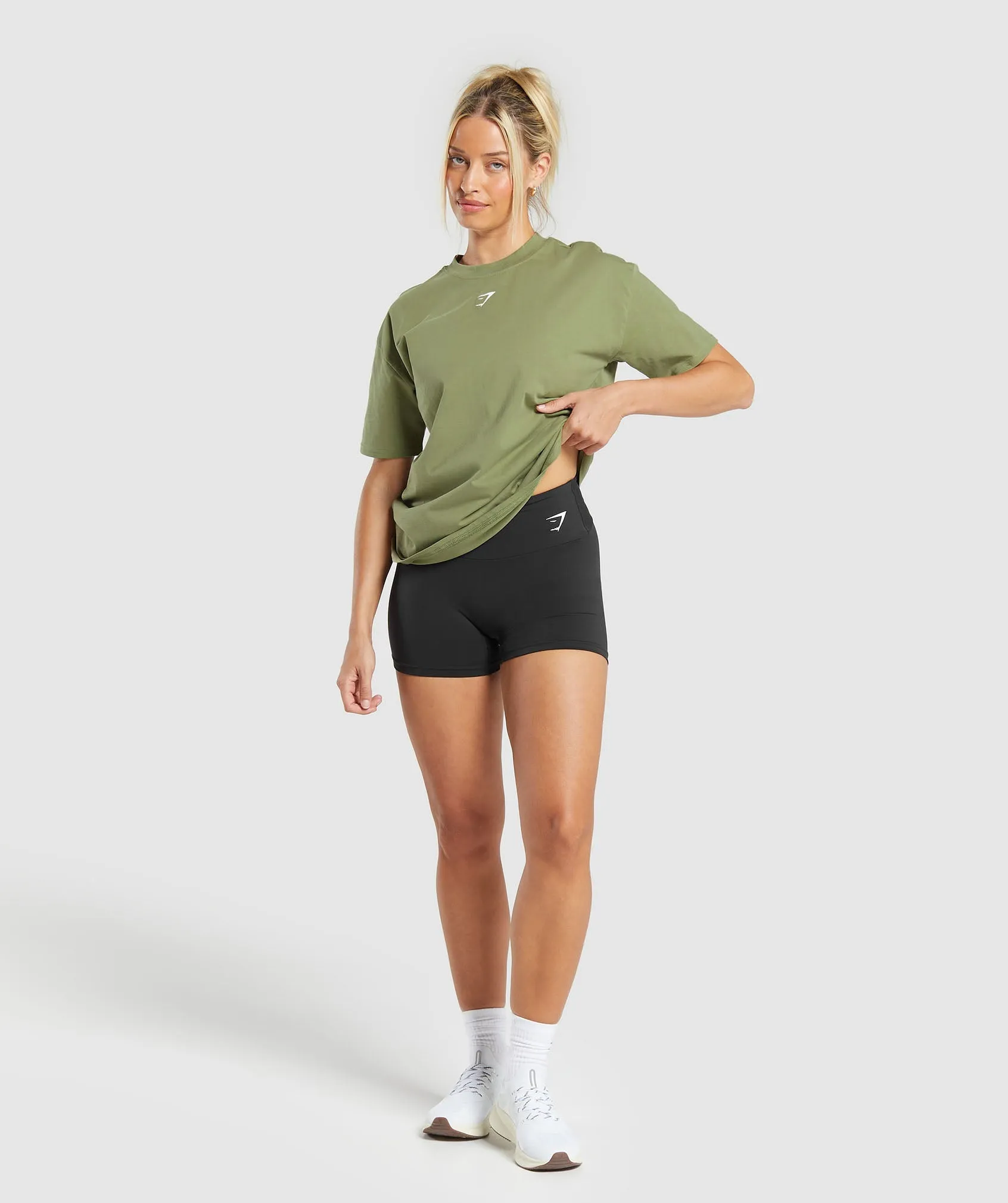Gymshark Fraction Oversized T-Shirt - Cargo Green sold by Gymshark product image thumbnail 4