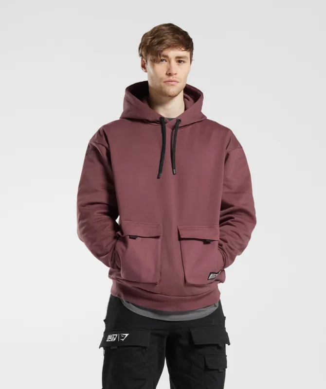 GS x David Laid Hoodie - Magenta Brown sold by Gymshark