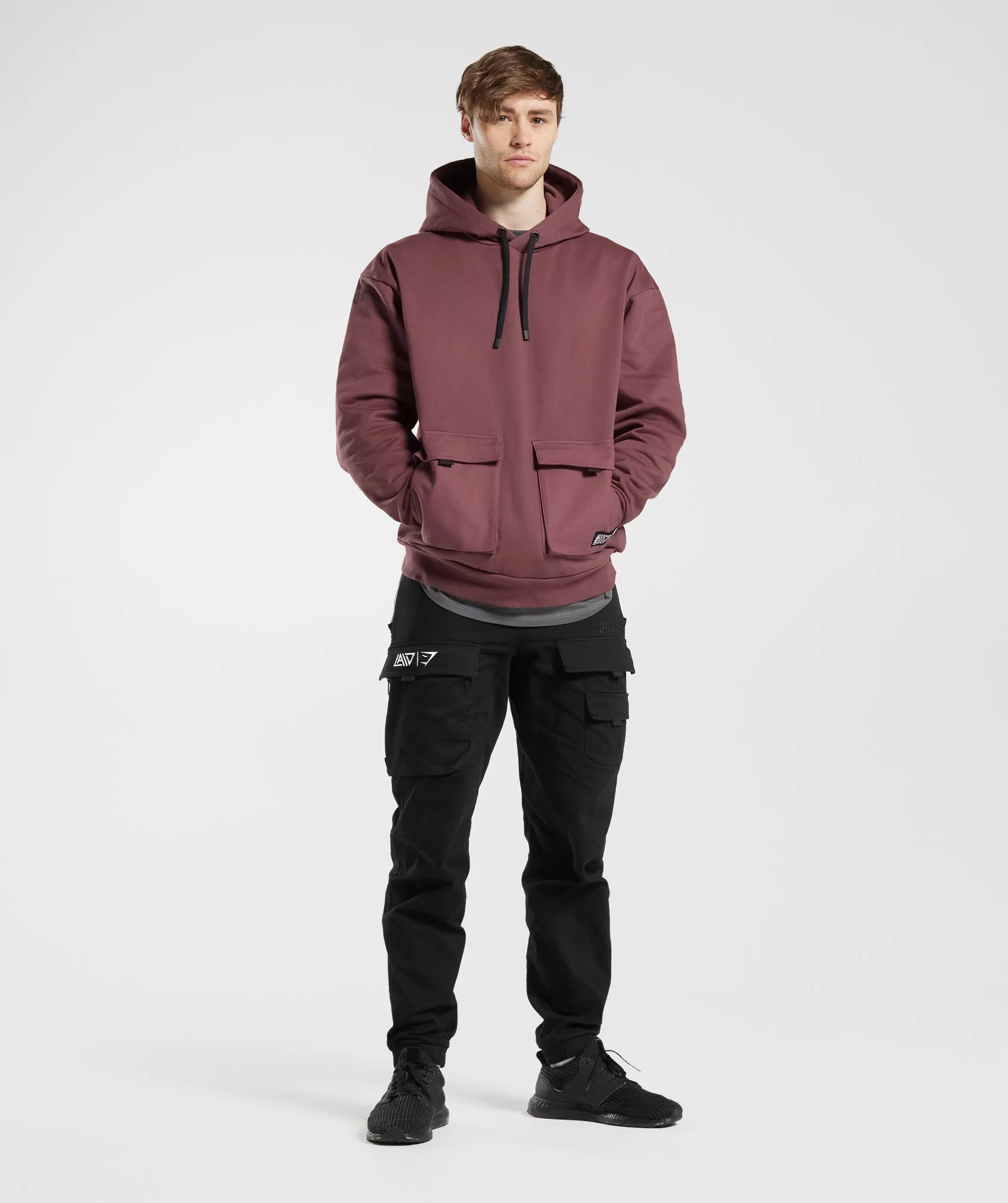 GS x David Laid Hoodie - Magenta Brown sold by Gymshark product image thumbnail 4