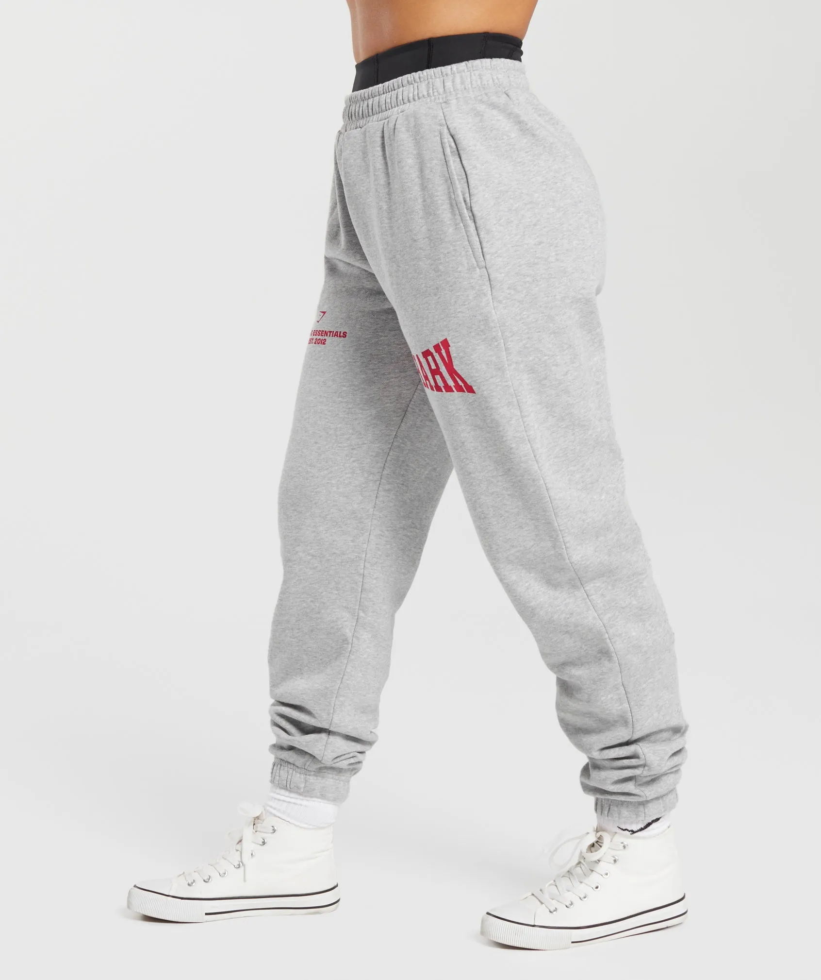Gymshark Lifting Essentials Graphic Joggers - Light Grey Core Marl sold by Gymshark product image thumbnail 3