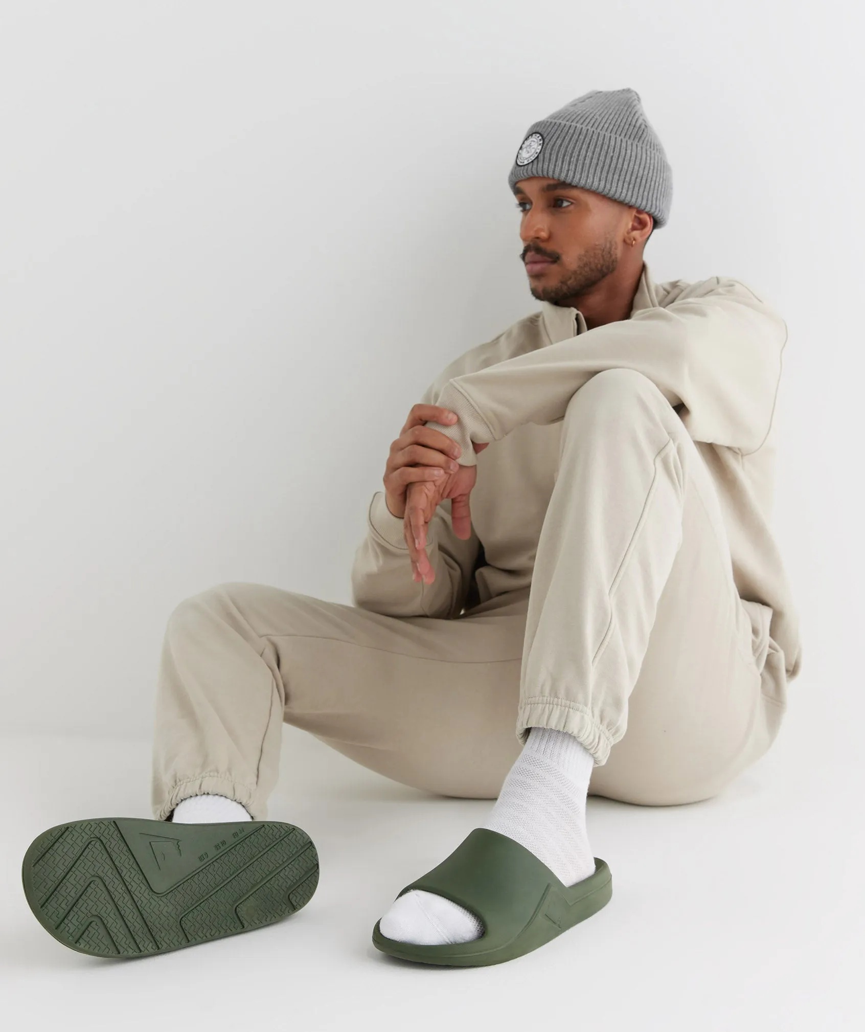 Gymshark Rest Day Slides - Core Olive sold by Gymshark product image thumbnail 3