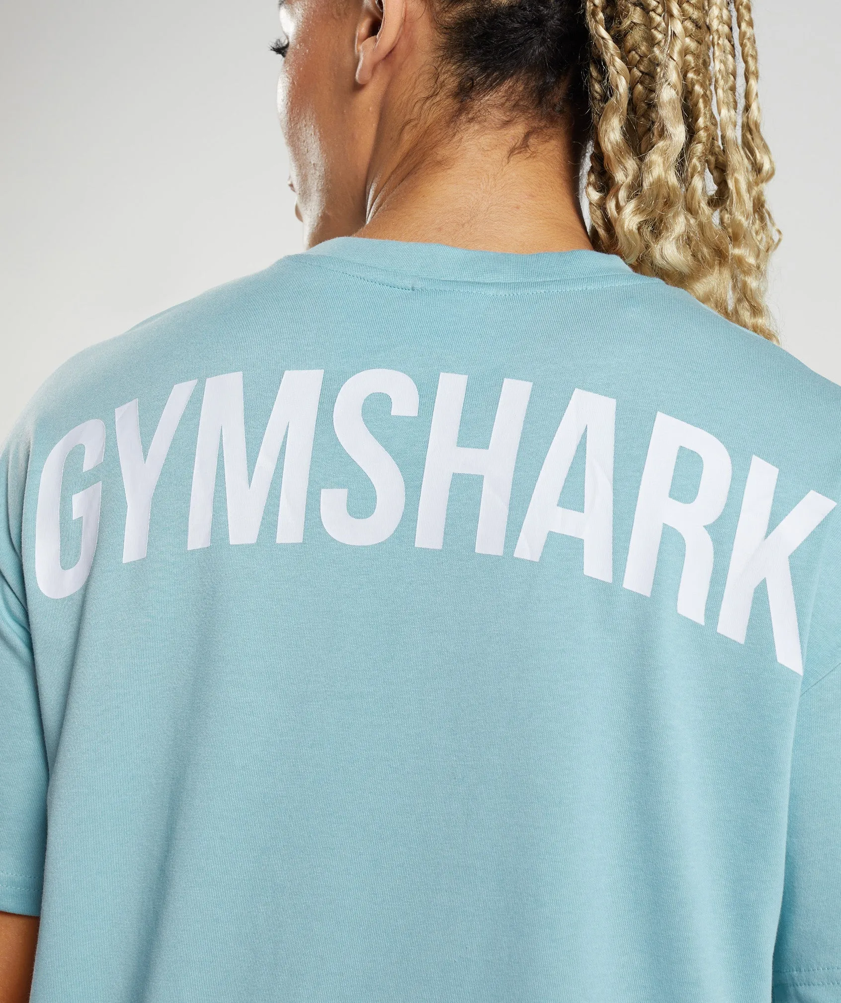 GS Power Oversized T-Shirt - Iceberg Blue sold by Gymshark product image thumbnail 5