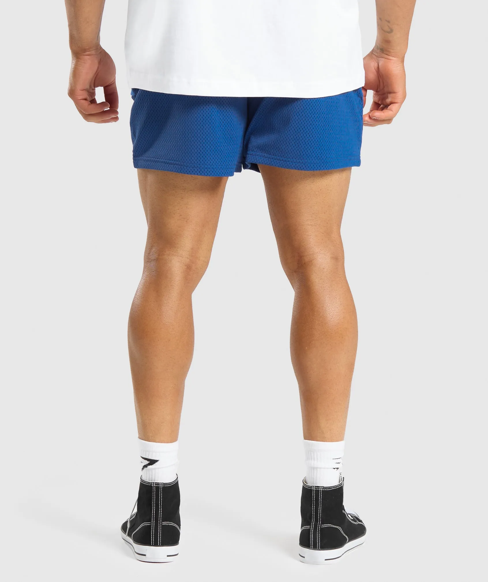 Gymshark Brandmark Mesh 5" Shorts - Wave Blue/Iris Blue sold by Gymshark product image thumbnail 2