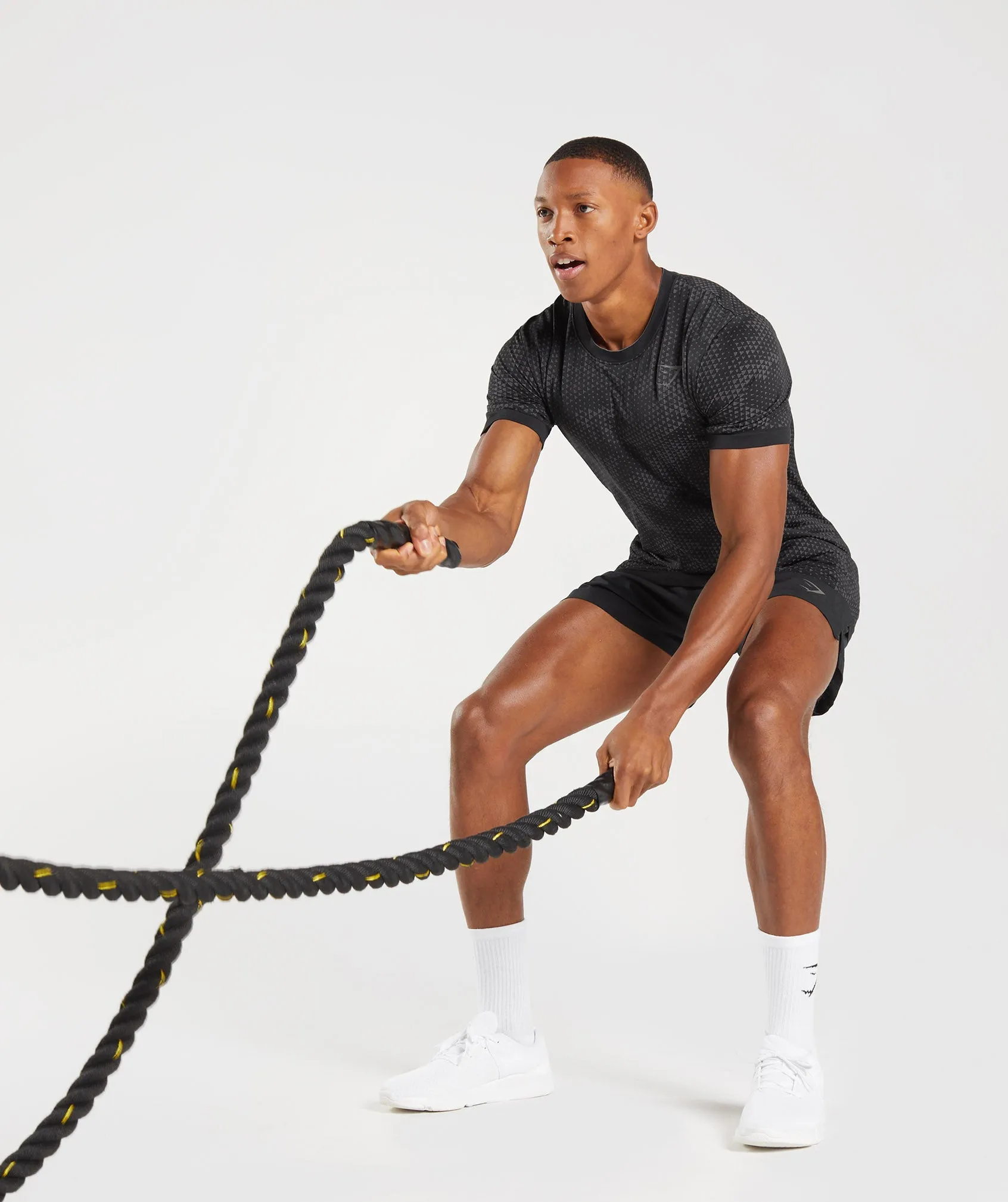 Gymshark Sport Seamless T-Shirt - Black/Silhouette Grey sold by Gymshark product image thumbnail 4