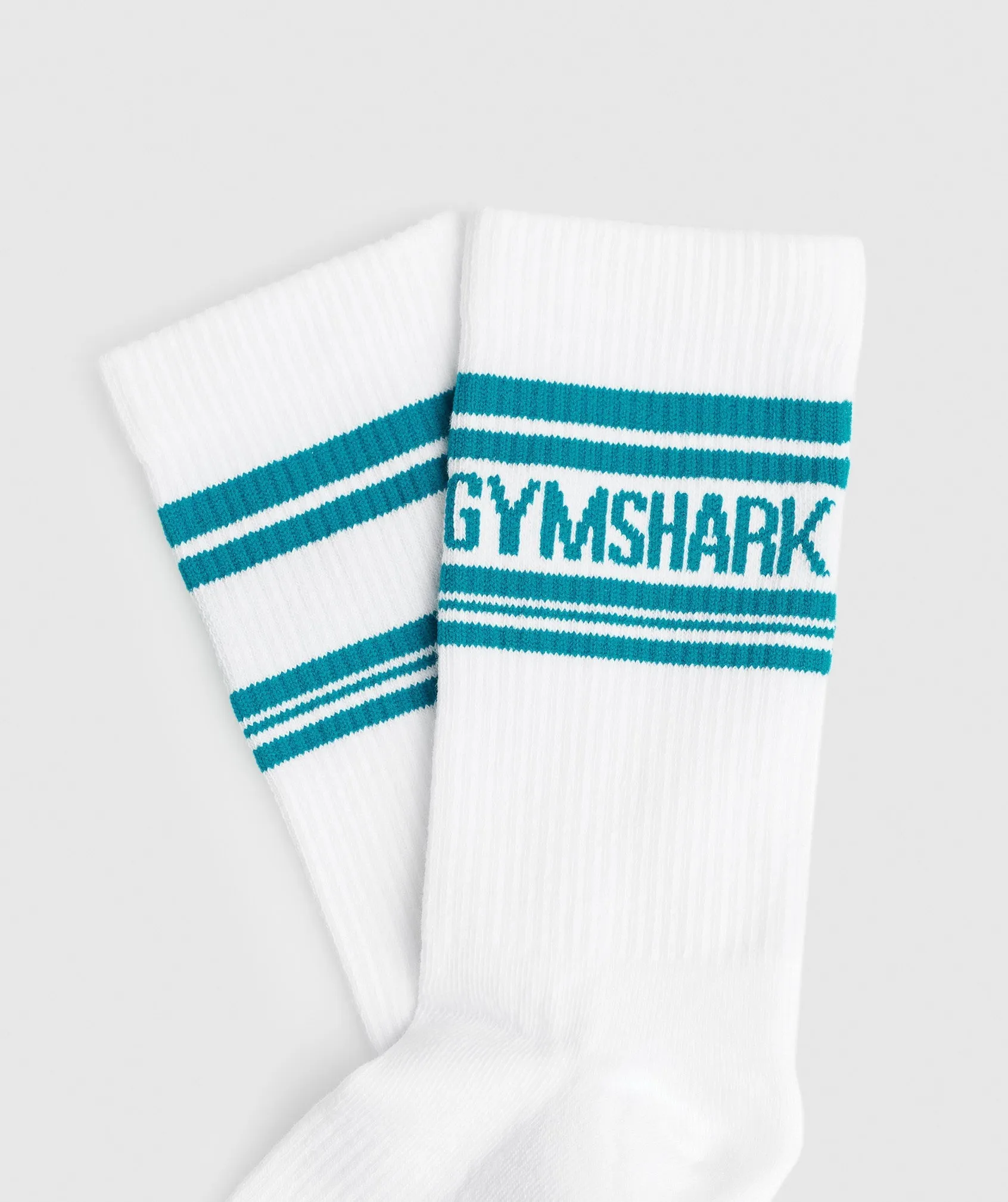 Gymshark Stripe Crew Single - White/Seafoam Blue sold by Gymshark product image thumbnail 2